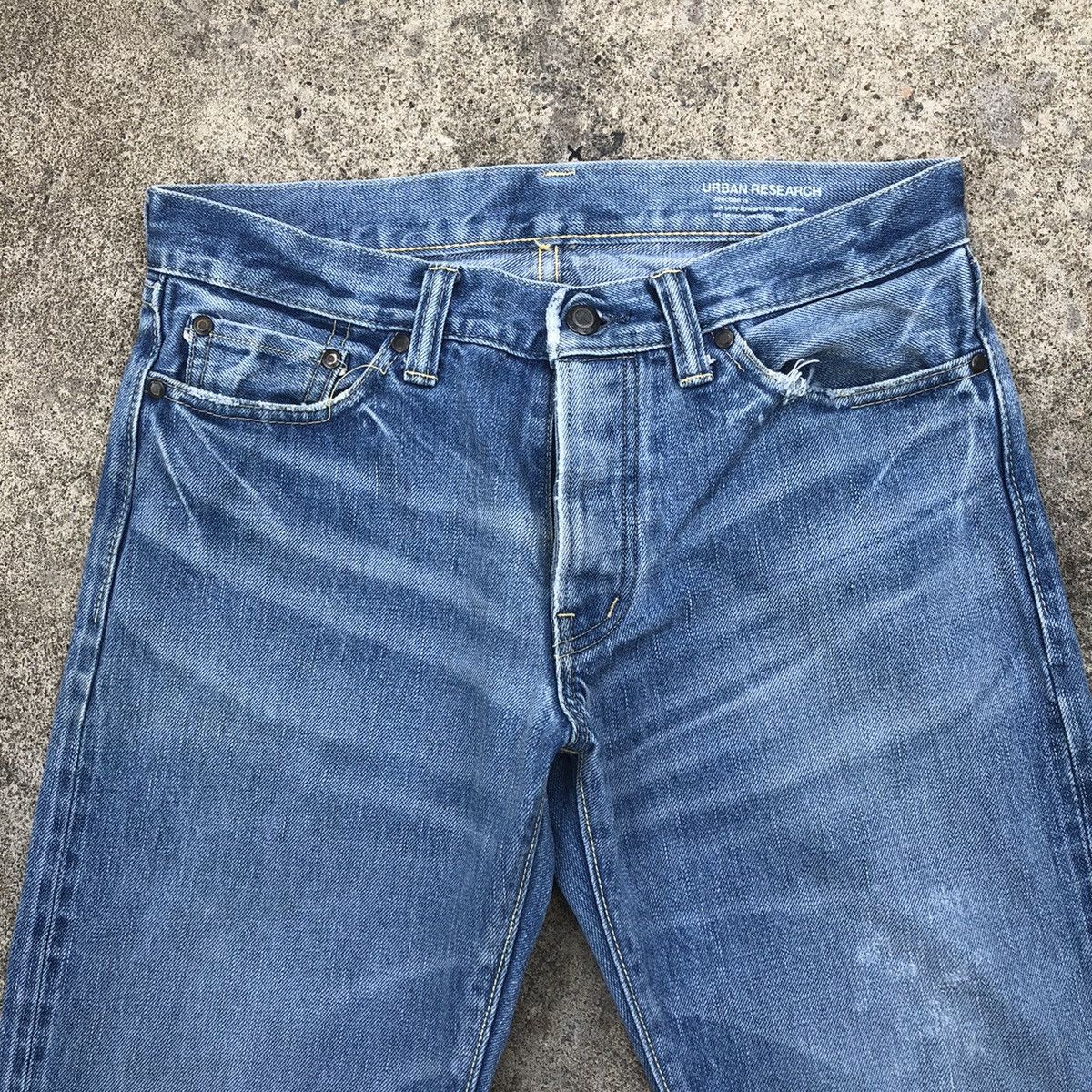 Japanese Brand × URBAN RESEARCH DOORS 🔥Rare🔥🇯🇵Urban Research Stoned Wash Distress Denim Jeans Size US 31 - 2 Thumbnail