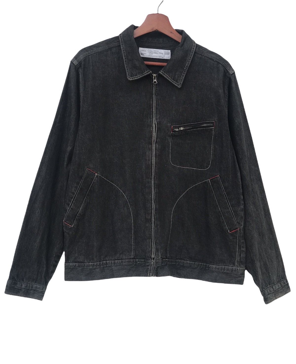 Japanese Brand Never Seen Thing Jacket Denim Size US M / EU 48-50 / 2 - 1 Thumbnail
