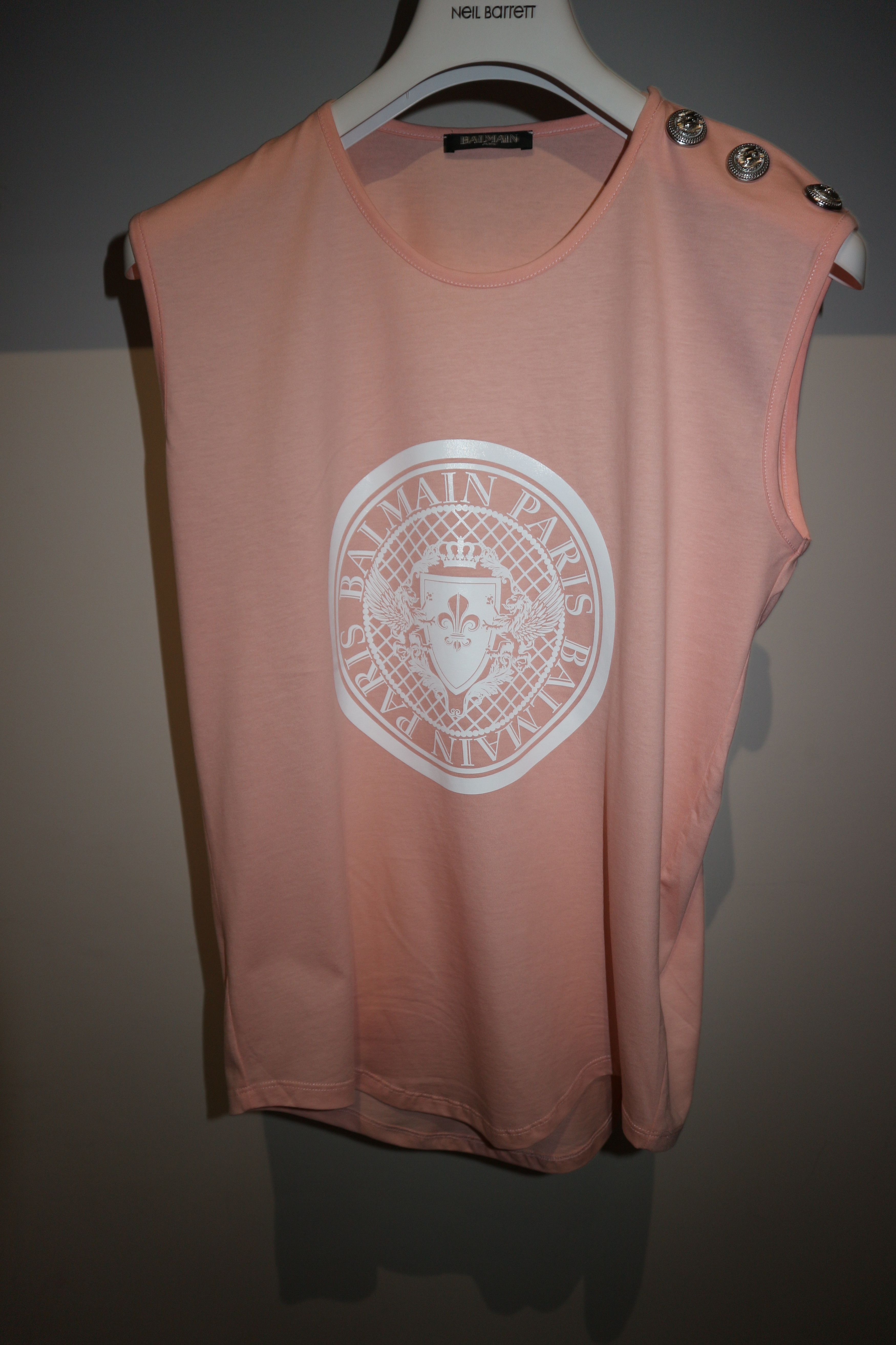 Balmain classic logo print tanktop Size L / US 10 / IT 46 - 1 Thumbnail