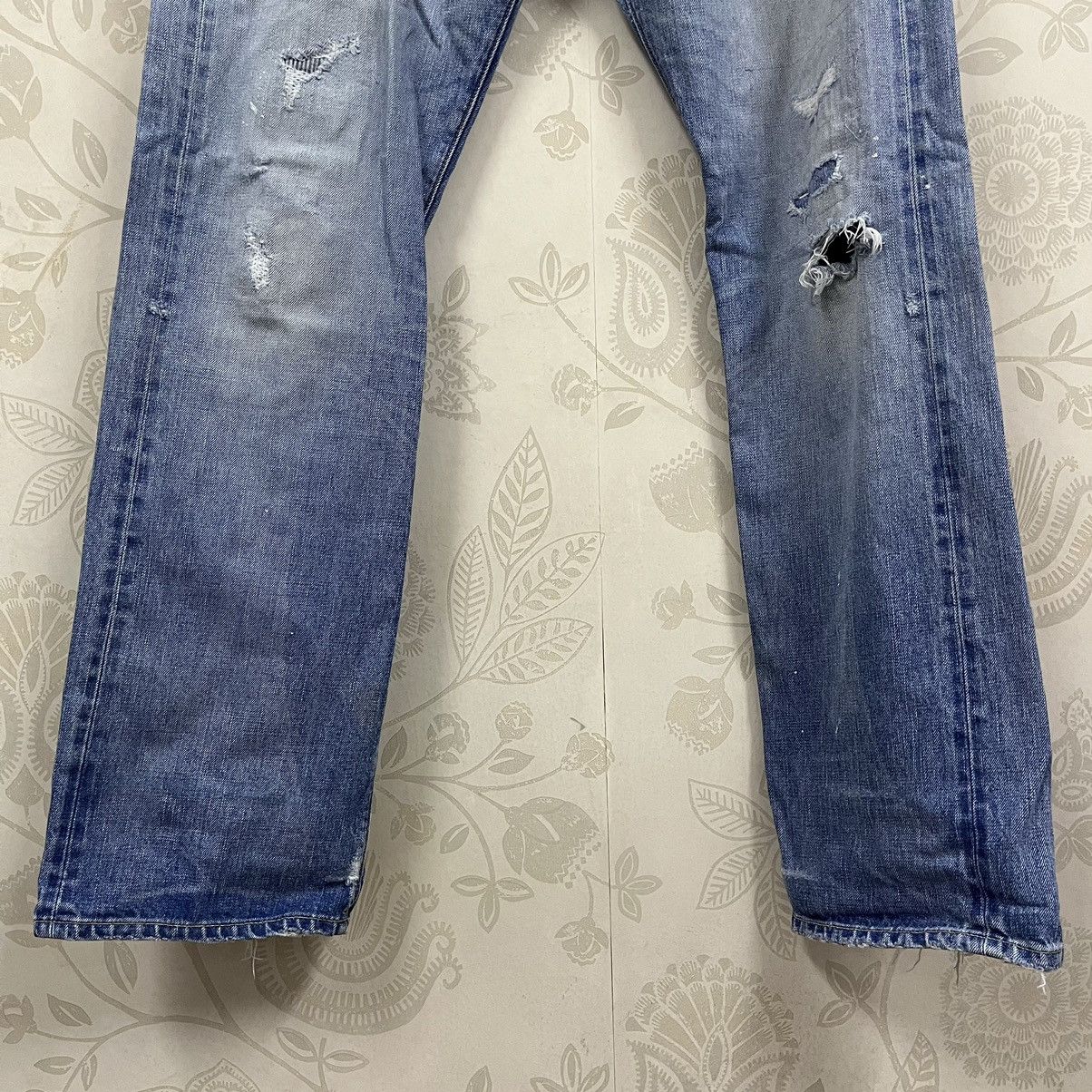 Simon Miller Distressed Flare Simon Miller Blue Redline Selvedge Size US 36 / EU 52 - 11 Thumbnail