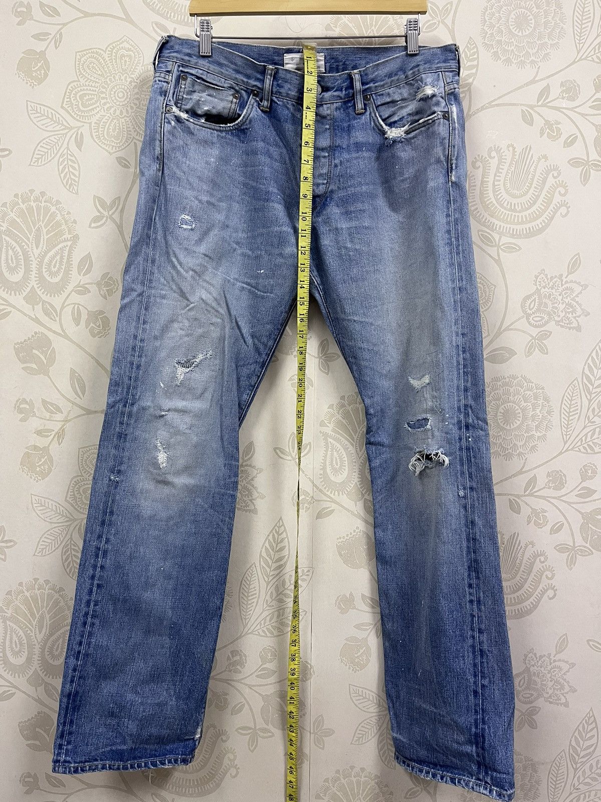 Simon Miller Distressed Flare Simon Miller Blue Redline Selvedge Size US 36 / EU 52 - 2 Thumbnail