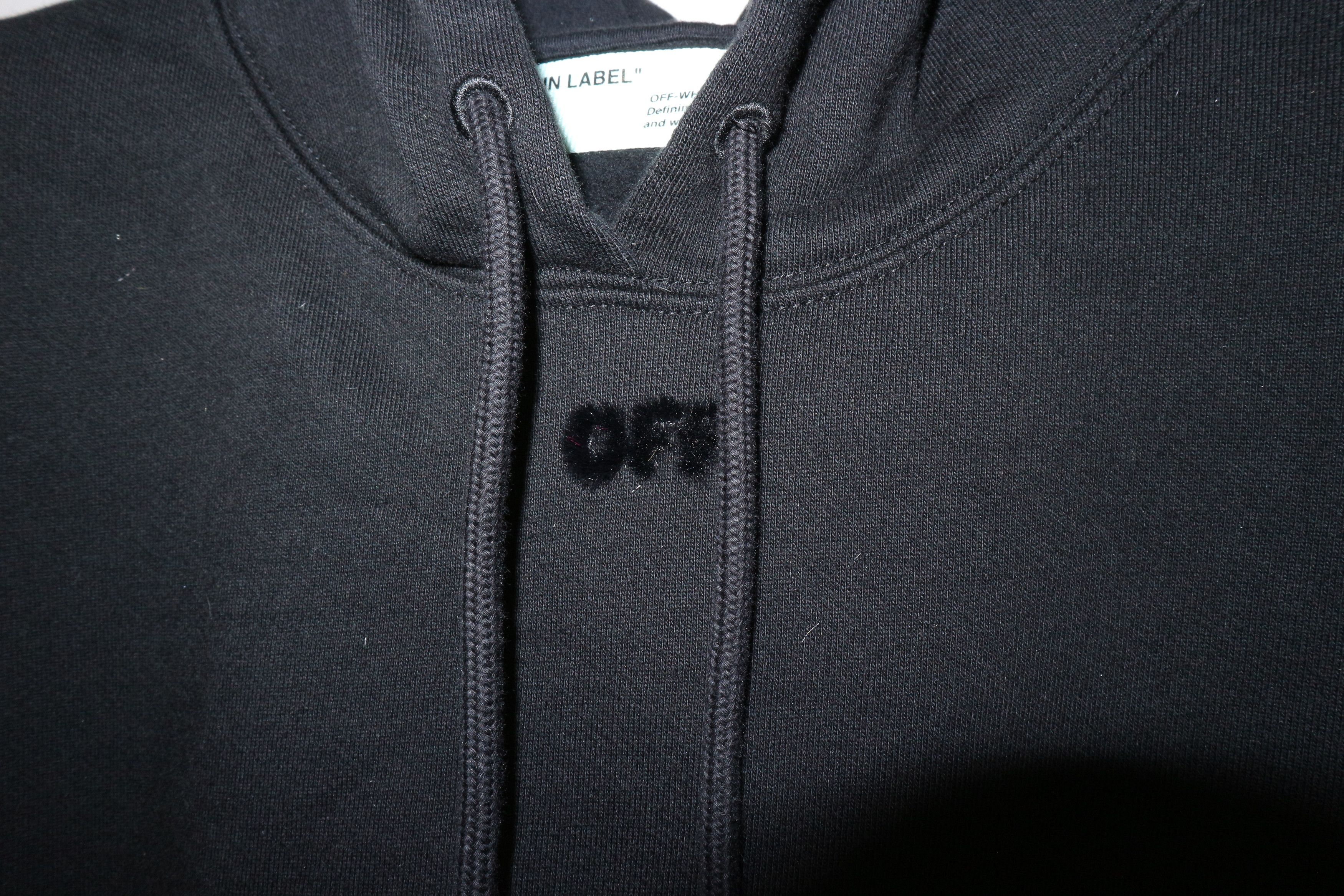 Off-White Women's flock print logo hoodie Size XS / US 0-2 / IT 36-38 - 3 Thumbnail