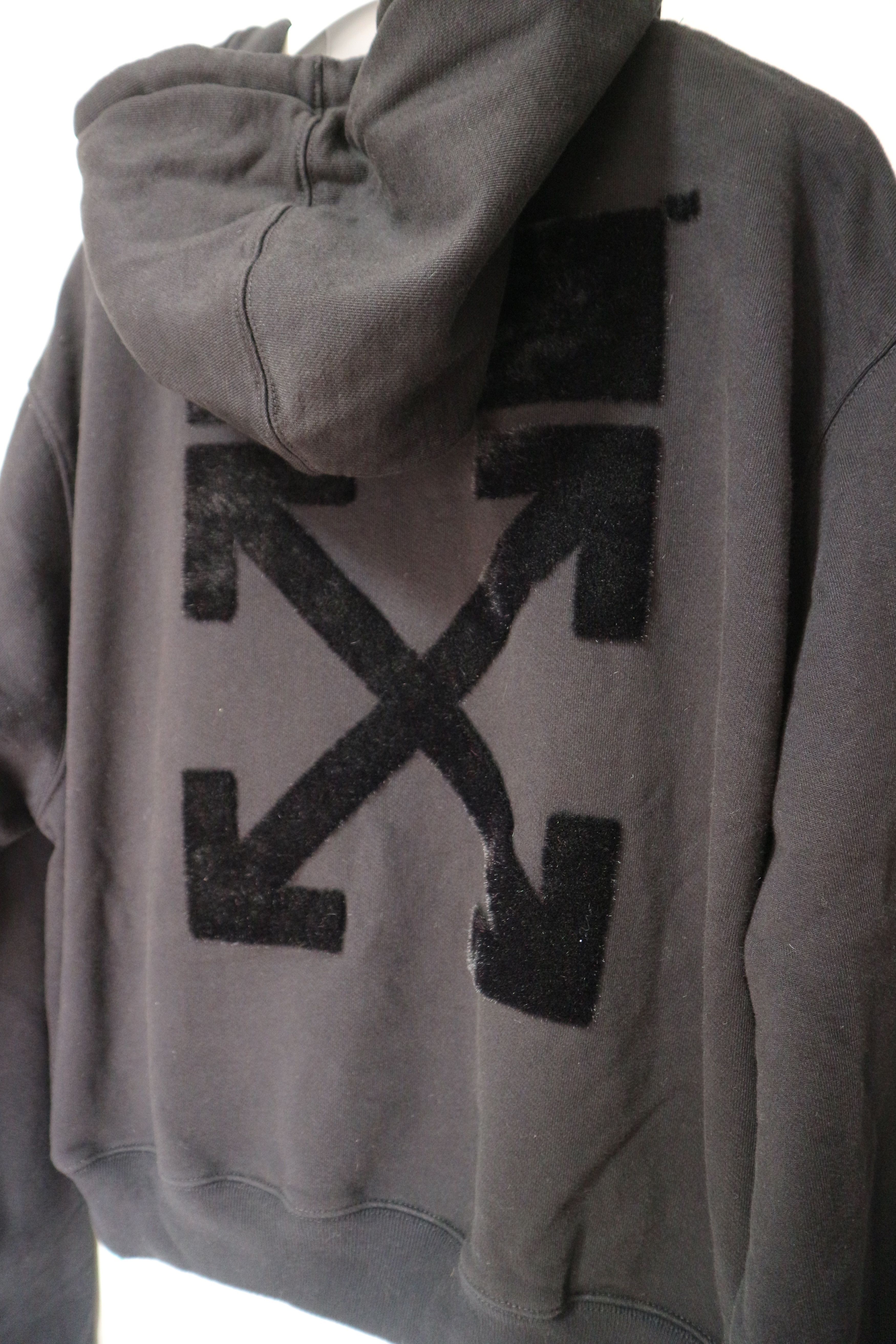 Off-White Women's flock print logo hoodie Size XS / US 0-2 / IT 36-38 - 17 Thumbnail
