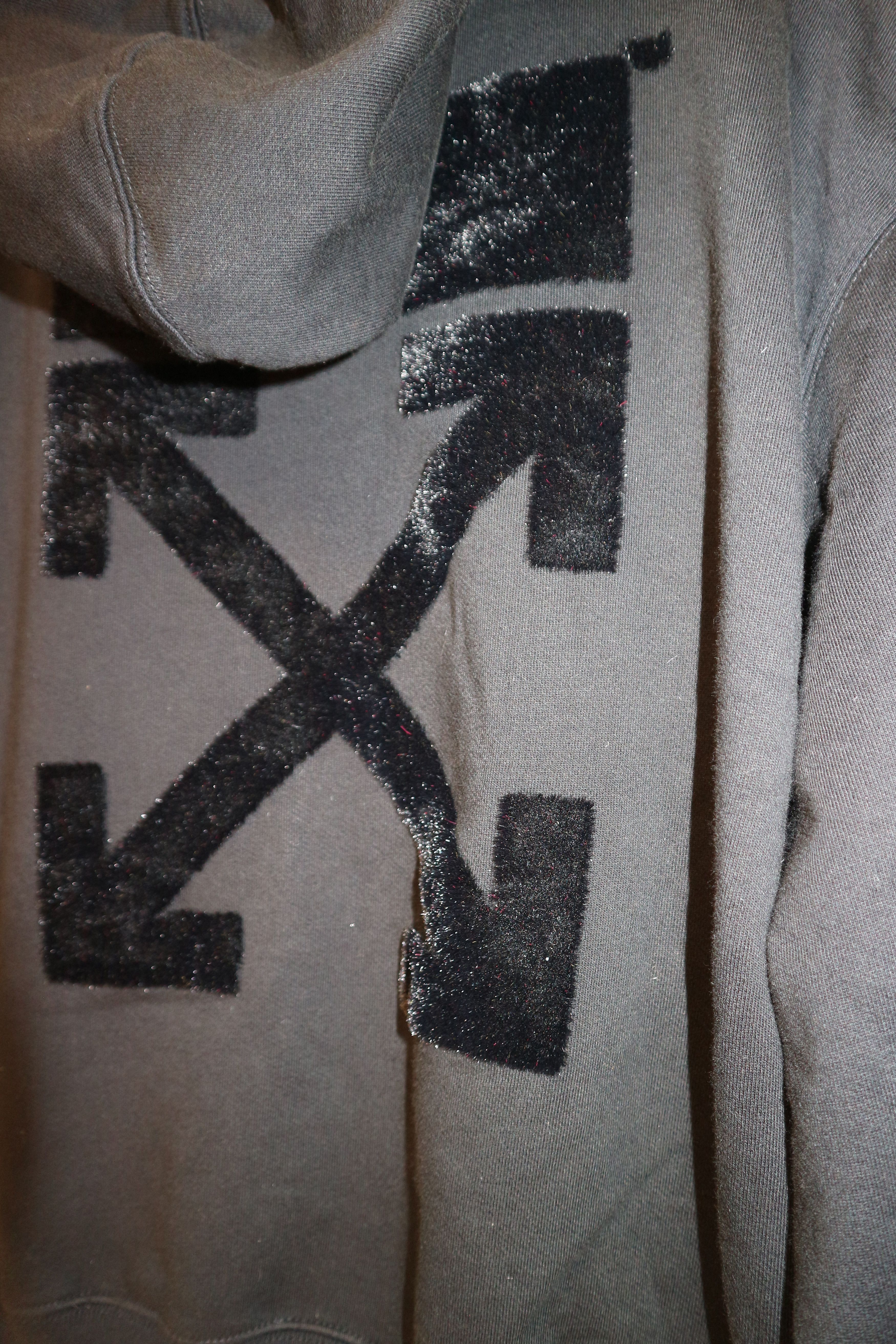 Off-White Women's flock print logo hoodie Size XS / US 0-2 / IT 36-38 - 14 Thumbnail