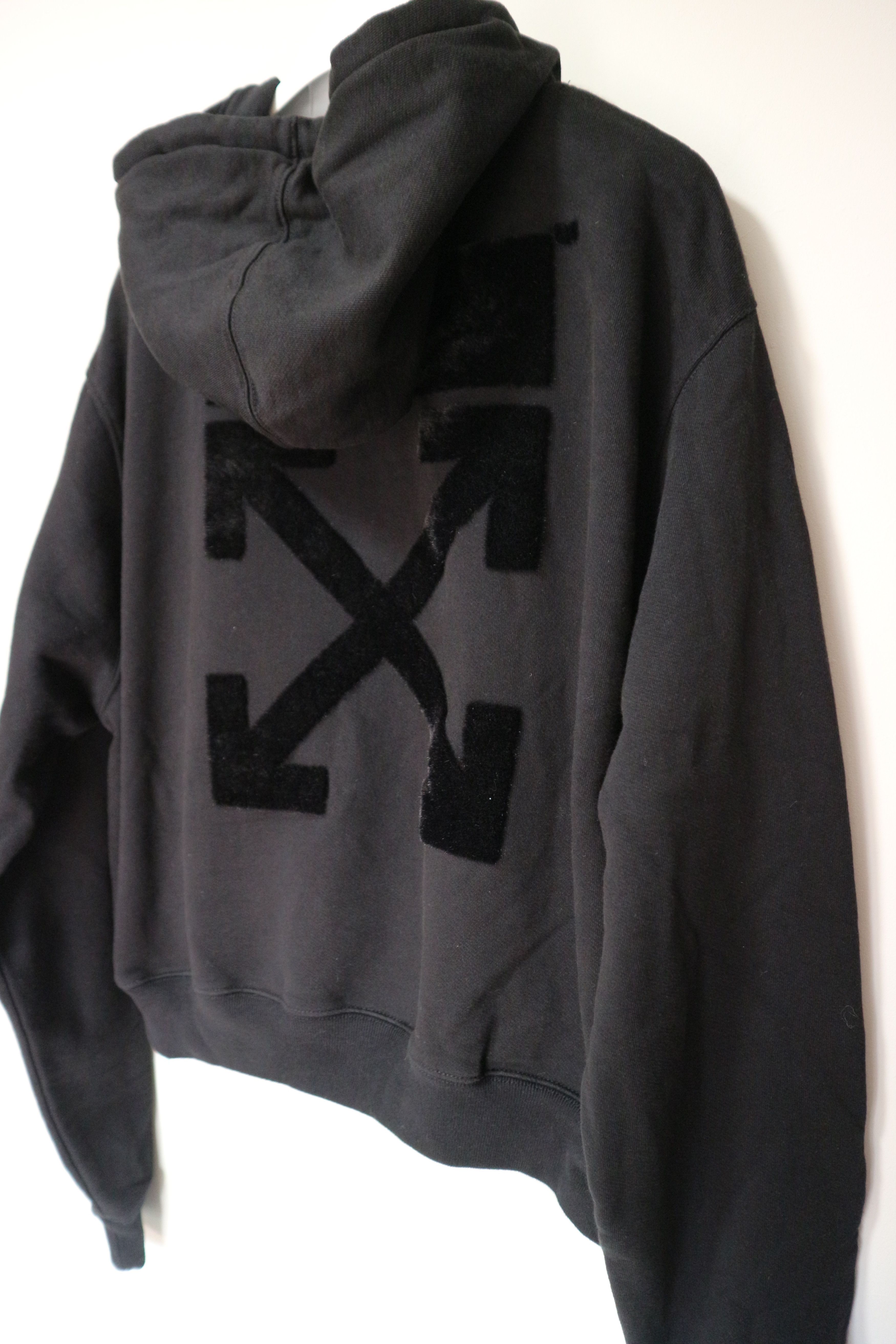 Women's flock print logo hoodie