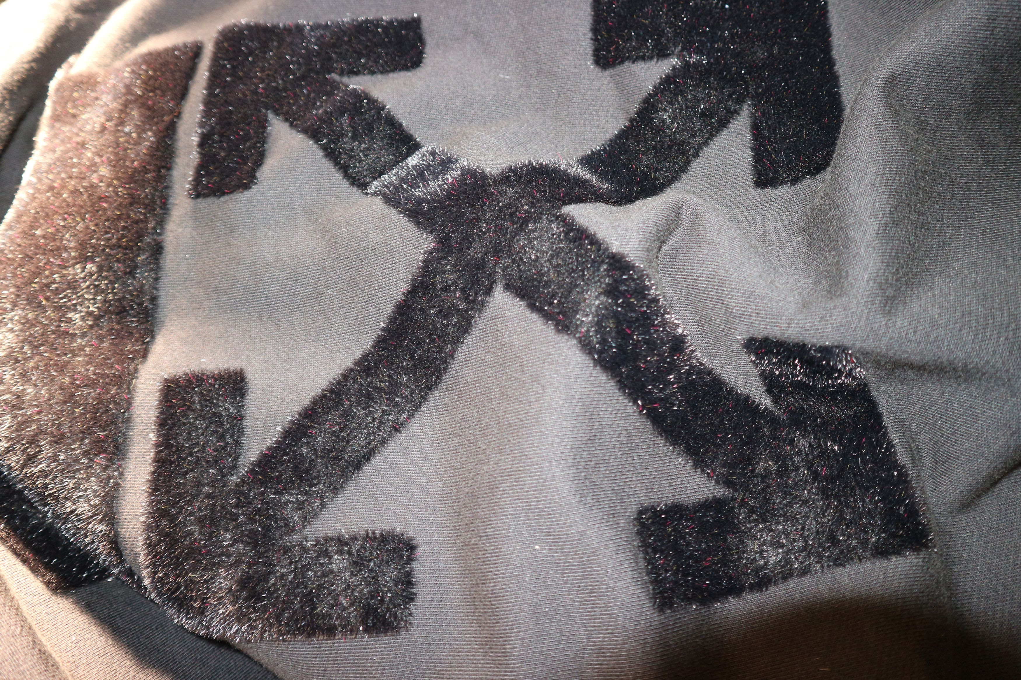 Off-White Women's flock print logo hoodie Size XS / US 0-2 / IT 36-38 - 22 Thumbnail