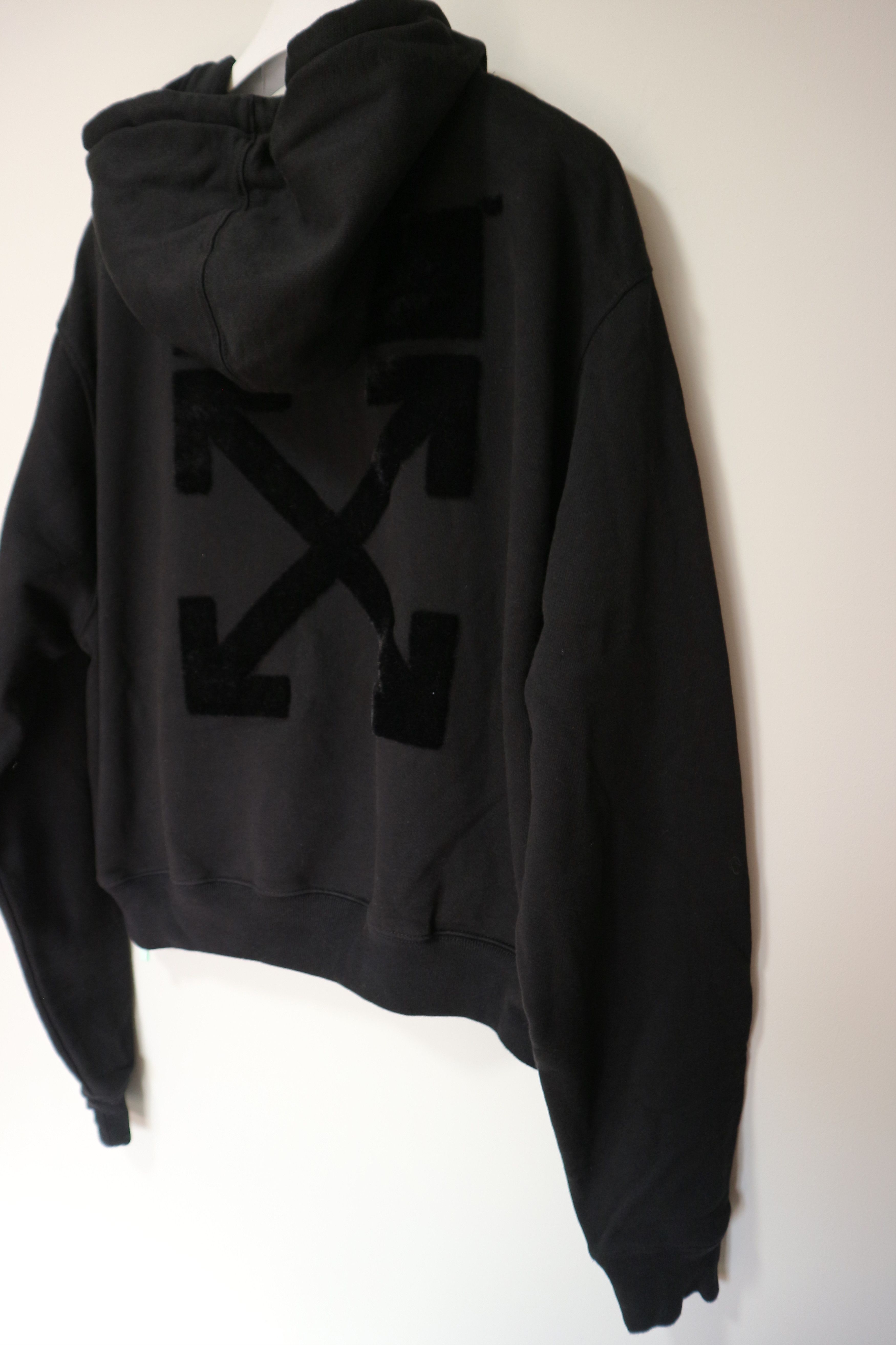 Off-White Women's flock print logo hoodie Size XS / US 0-2 / IT 36-38 - 15 Thumbnail