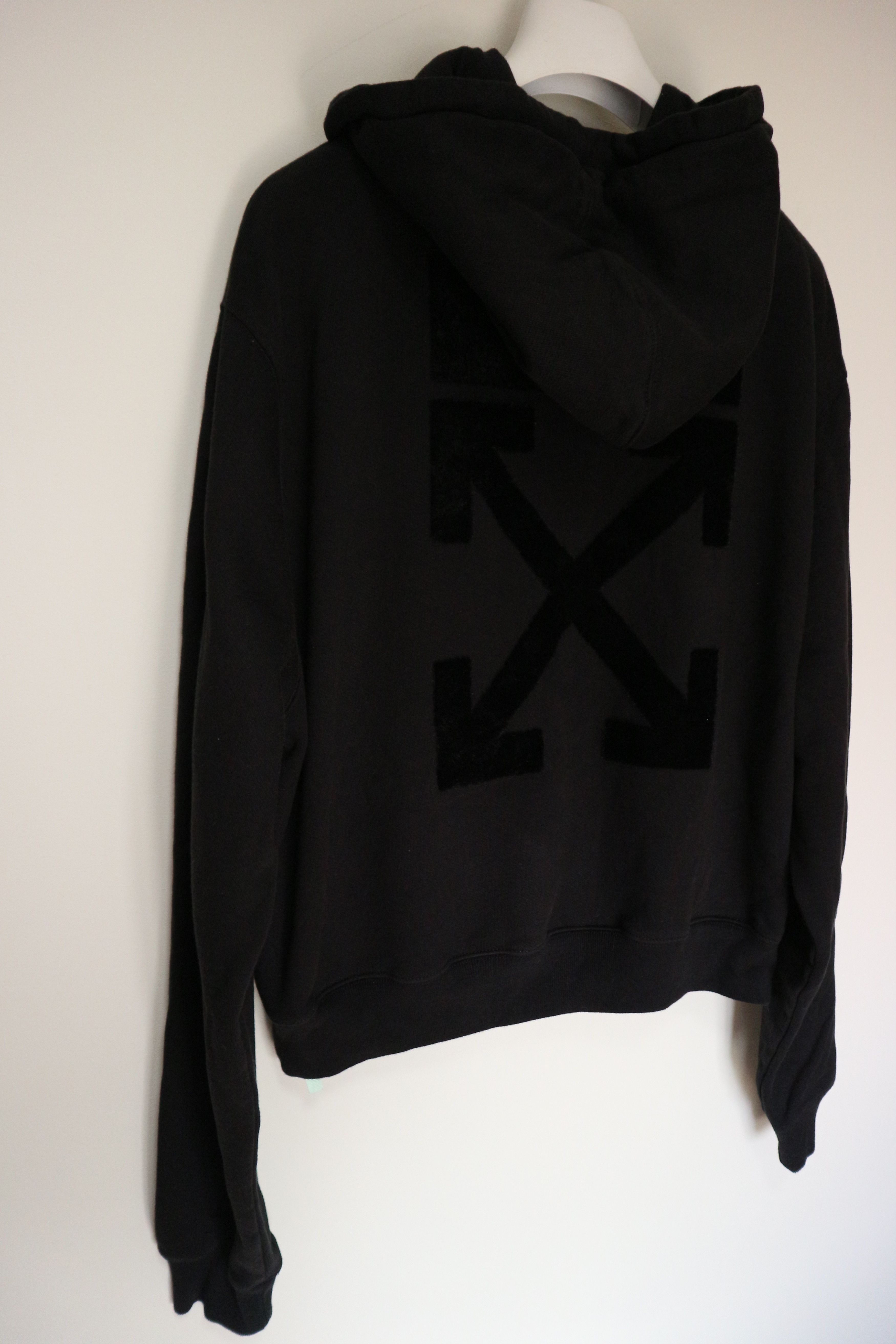 Off-White Women's flock print logo hoodie Size XS / US 0-2 / IT 36-38 - 18 Thumbnail