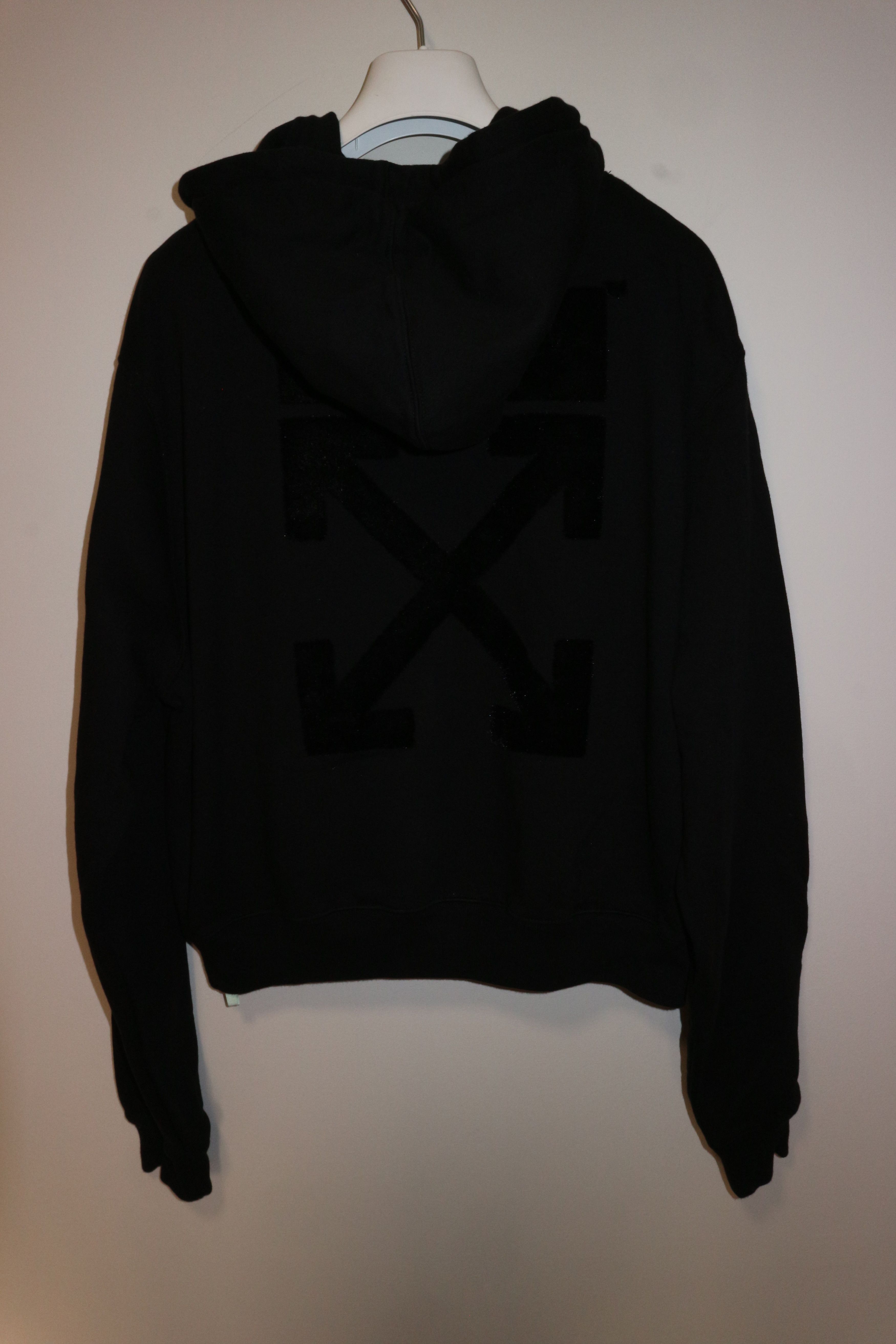 Off-White Women's flock print logo hoodie Size XS / US 0-2 / IT 36-38 - 9 Thumbnail