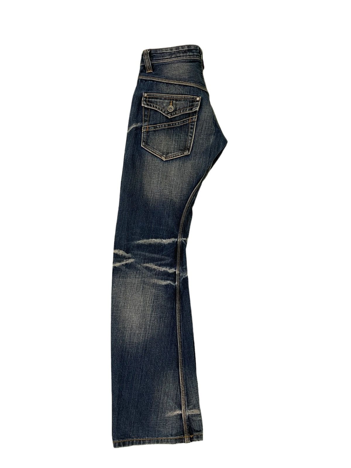 HIDEAWAYS Flare Jeans Nicole Denim Acid Wash Curve Leg Boot Cut 1🟦3 Size US 29 - 22 Thumbnail