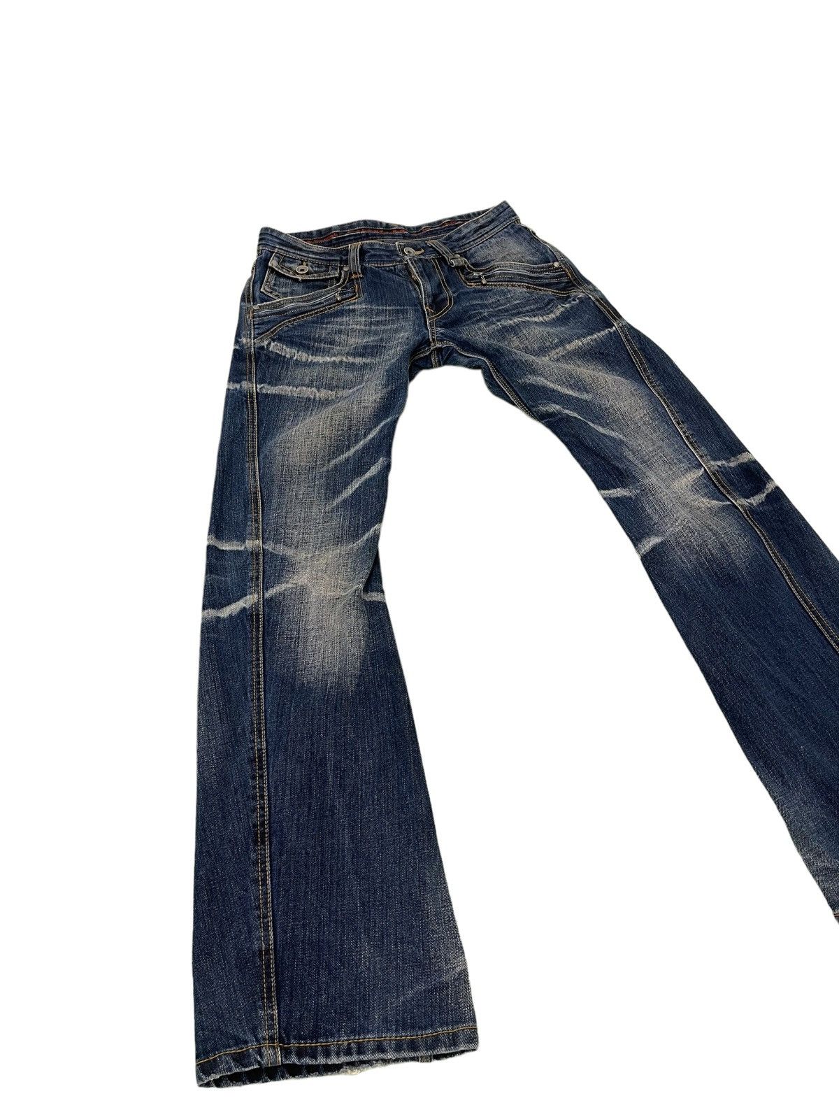 HIDEAWAYS Flare Jeans Nicole Denim Acid Wash Curve Leg Boot Cut 1🟦3 Size US 29 - 1 Thumbnail