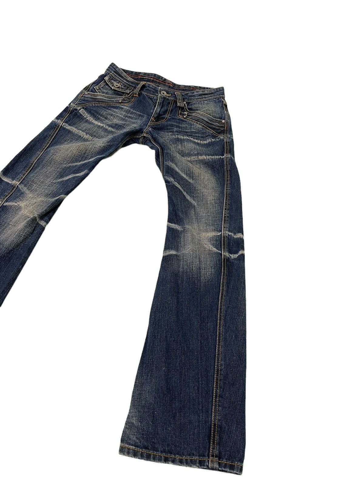 HIDEAWAYS Flare Jeans Nicole Denim Acid Wash Curve Leg Boot Cut 1🟦3 Size US 29 - 3 Thumbnail