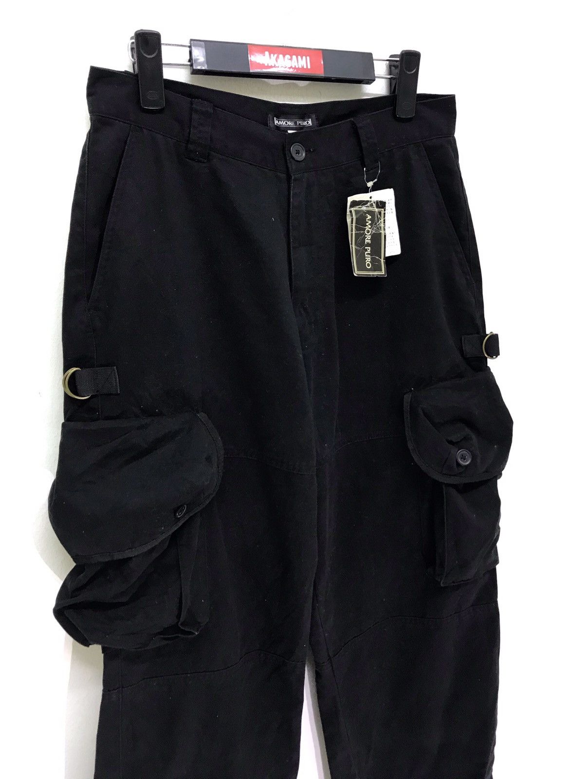 Japanese Brand Amore Puro Cargo Pant Black Wide Size US 29 - 1 Thumbnail