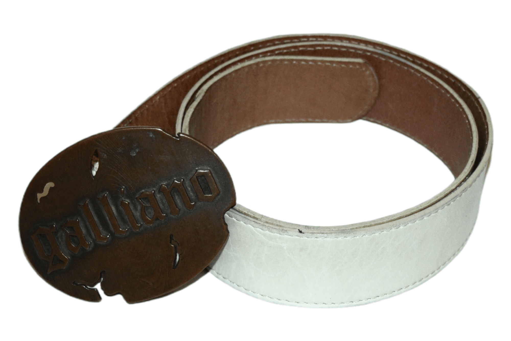 John Gailiano leather belt archive