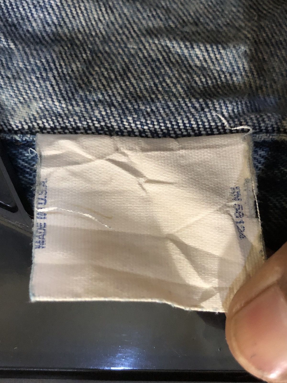 First MFG Co. FIRST denim jacket trucker/biker acid wash made in USA Size US L / EU 52-54 / 3 - 6 Thumbnail