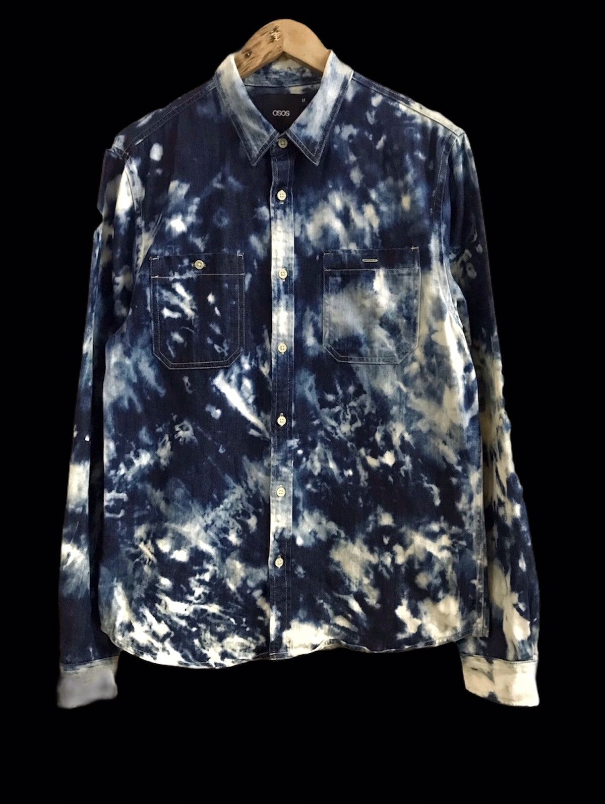 Asos Asos Acid Wash Denim Button Shirts Size US M / EU 48-50 / 2 - 1 Thumbnail