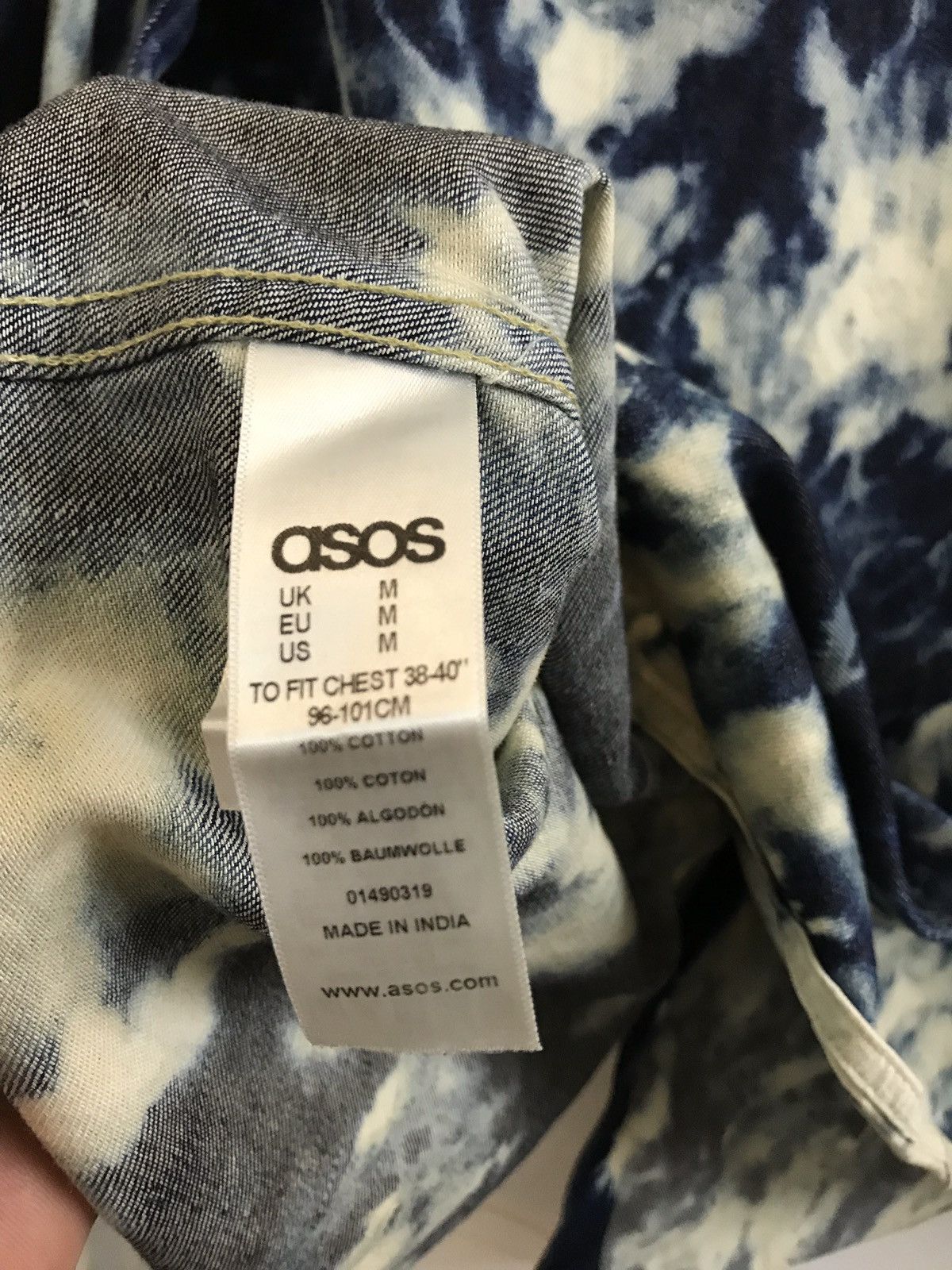 Asos Asos Acid Wash Denim Button Shirts Size US M / EU 48-50 / 2 - 6 Thumbnail