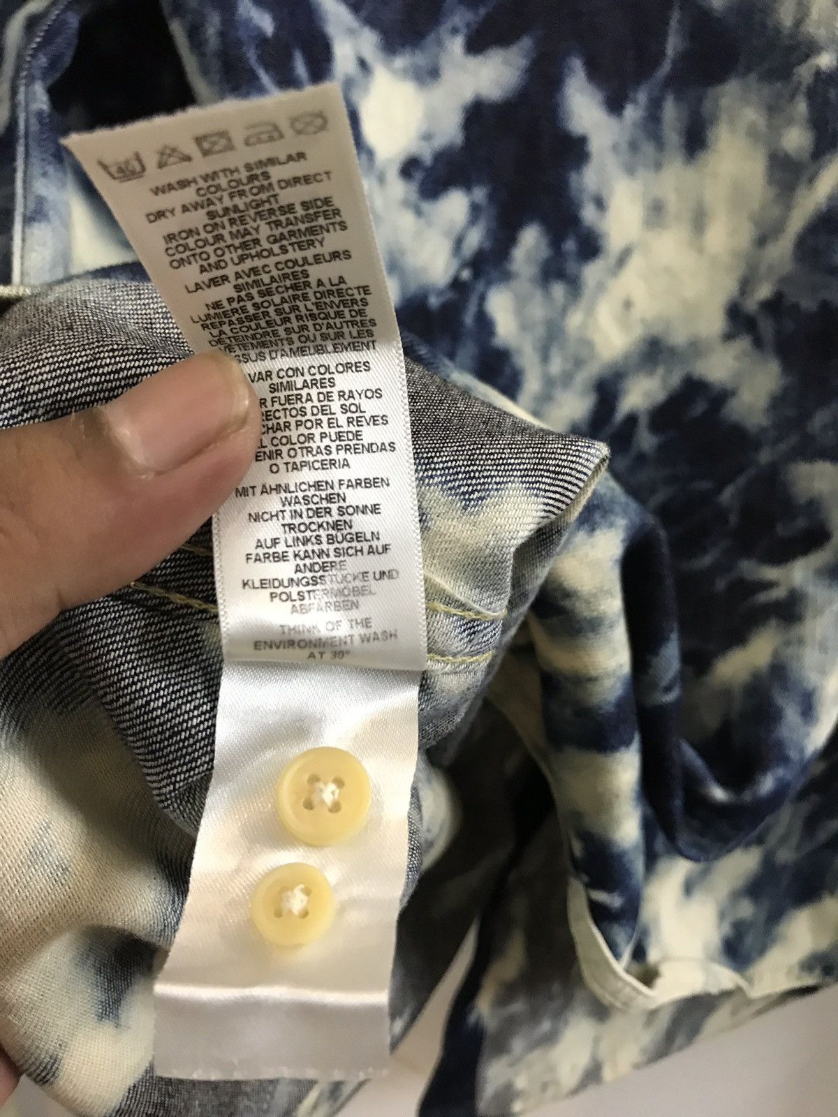 Asos Asos Acid Wash Denim Button Shirts Size US M / EU 48-50 / 2 - 7 Thumbnail