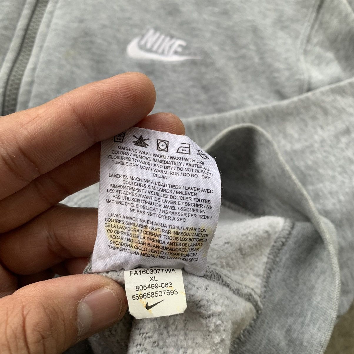 Nike × Vintage Nike hoodie zipper original distressed style Size XL / US 12-14 / IT 48-50 - 18 Thumbnail