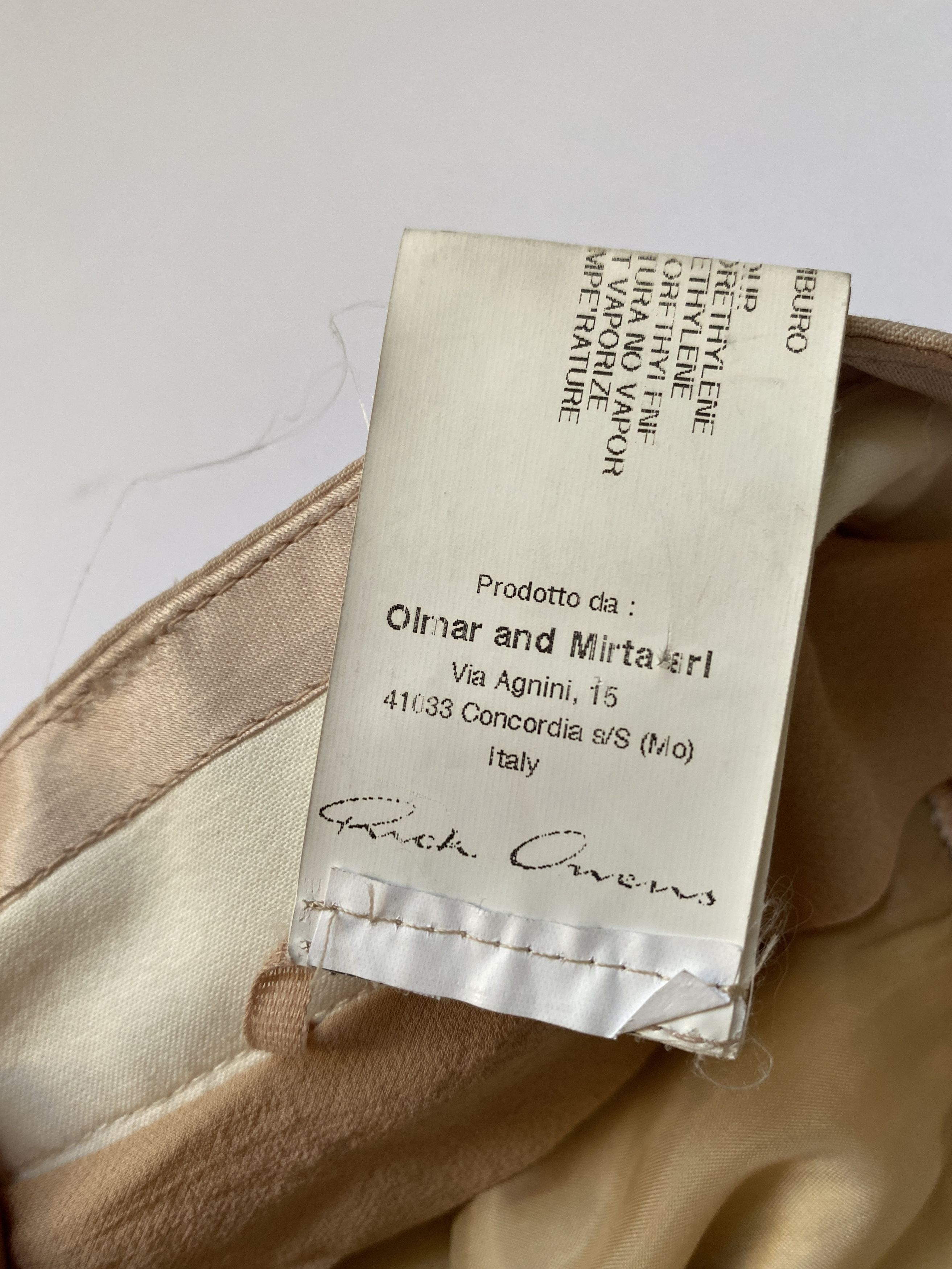 Rick Owens ⚡️𝐐𝐔𝐈𝐂𝐊 𝐒𝐀𝐋𝐄⚡️Rick Owens Woman Beige Pants Size 27" / US 4 / IT 40 - 3 Thumbnail