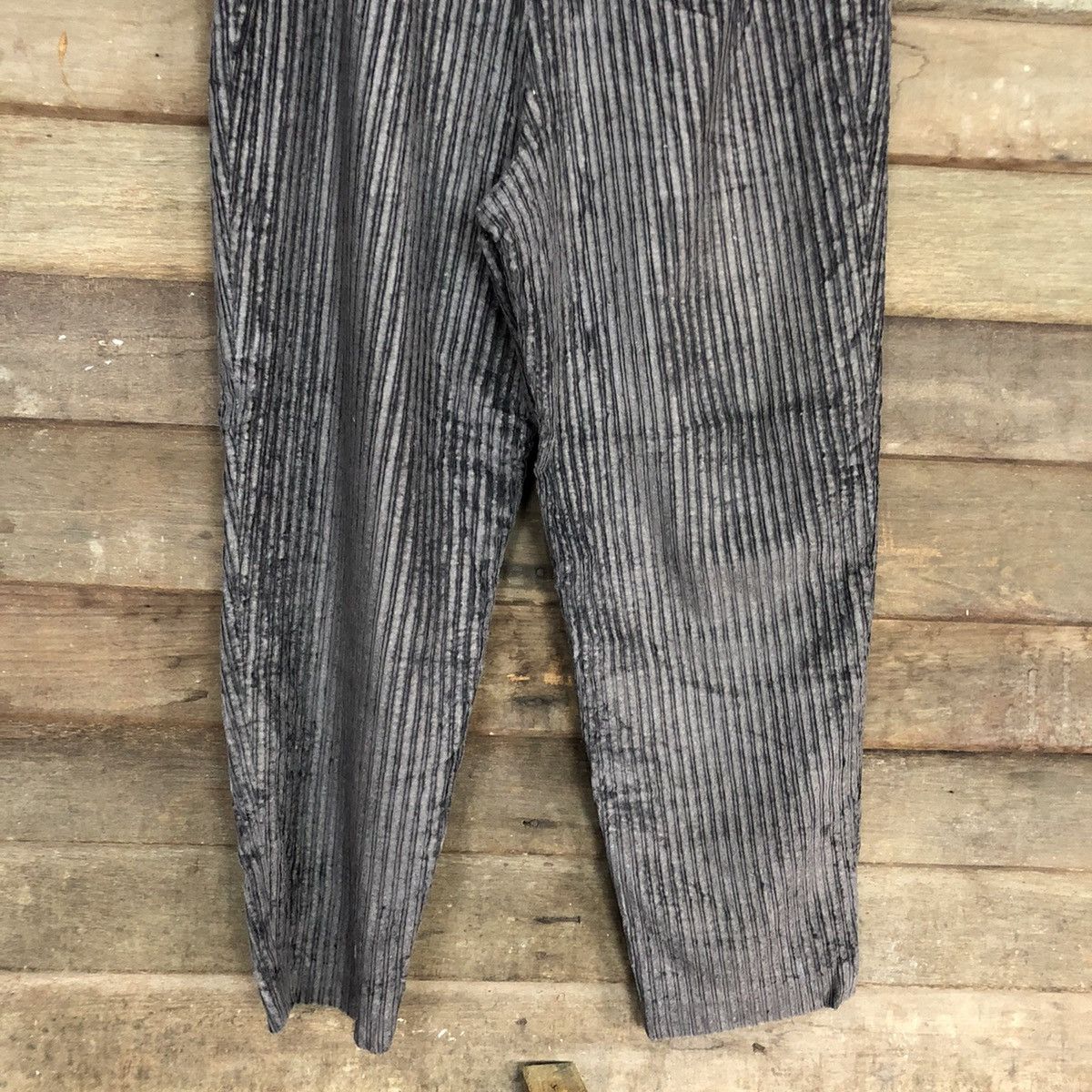Japanese Brand Japan Black vintage stripe Conduroy Denim Pants #4887 Size US 30 / EU 46 - 9 Thumbnail