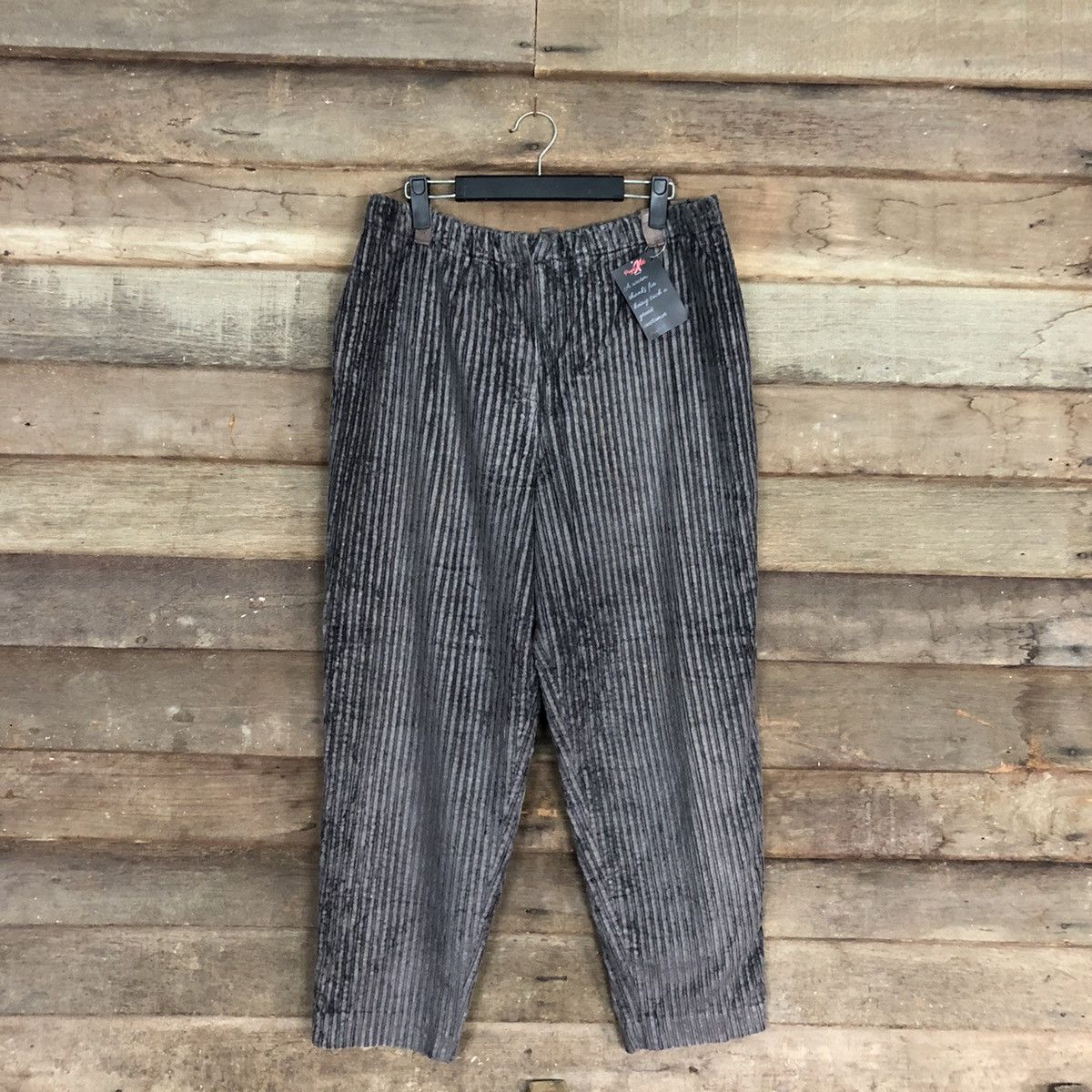 Image of Corduroi Club x Vintage Japan Black Vintage Stripe Conduroy Denim Pants 4887, Men's (Size 30)