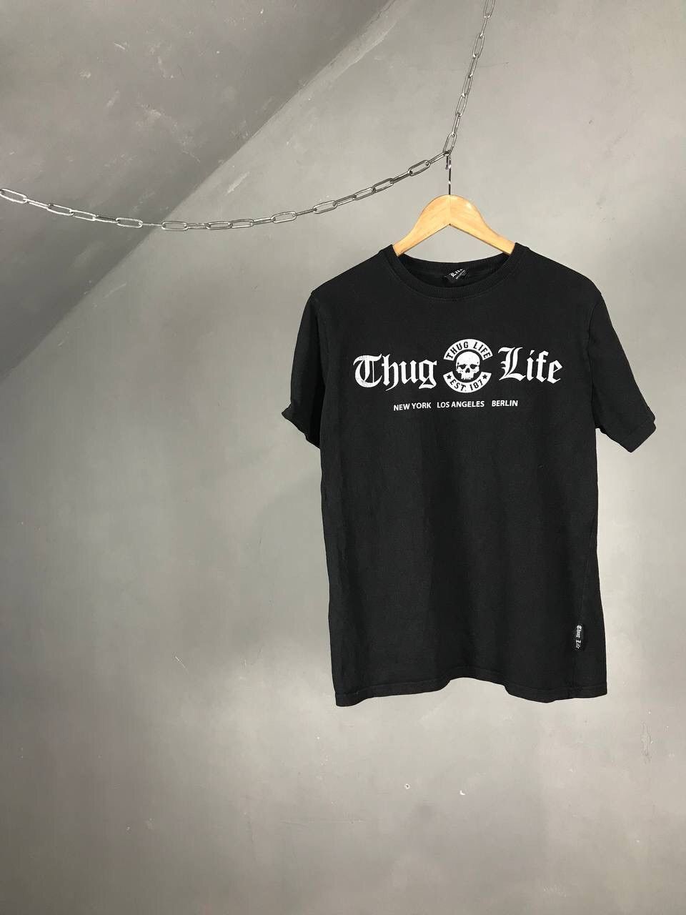 Band Tees × Vintage Thug Life Vintage Black Tee Size US L / EU 52-54 / 3 - 1 Thumbnail