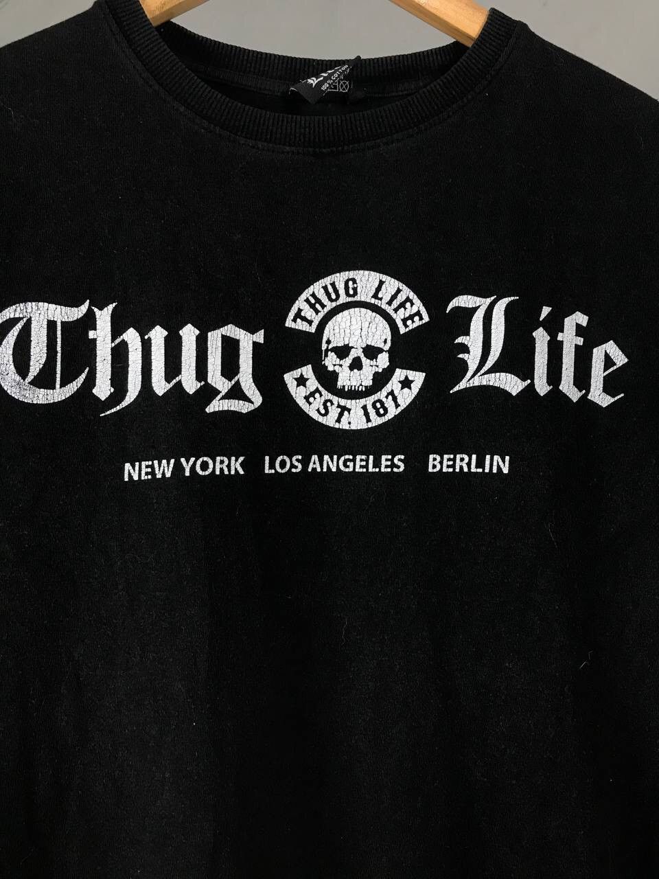 Band Tees × Vintage Thug Life Vintage Black Tee Size US L / EU 52-54 / 3 - 3 Thumbnail