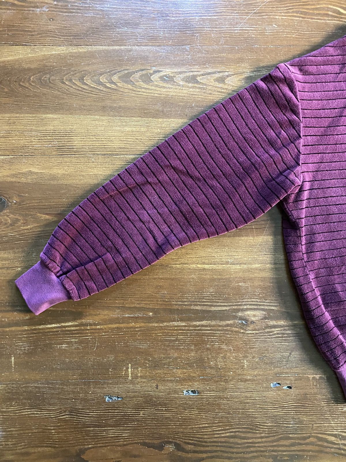 Velour Vintage 80’s Abraham & Straus Striped V Neck Long Sleeve Size US S / EU 44-46 / 1 - 9 Thumbnail