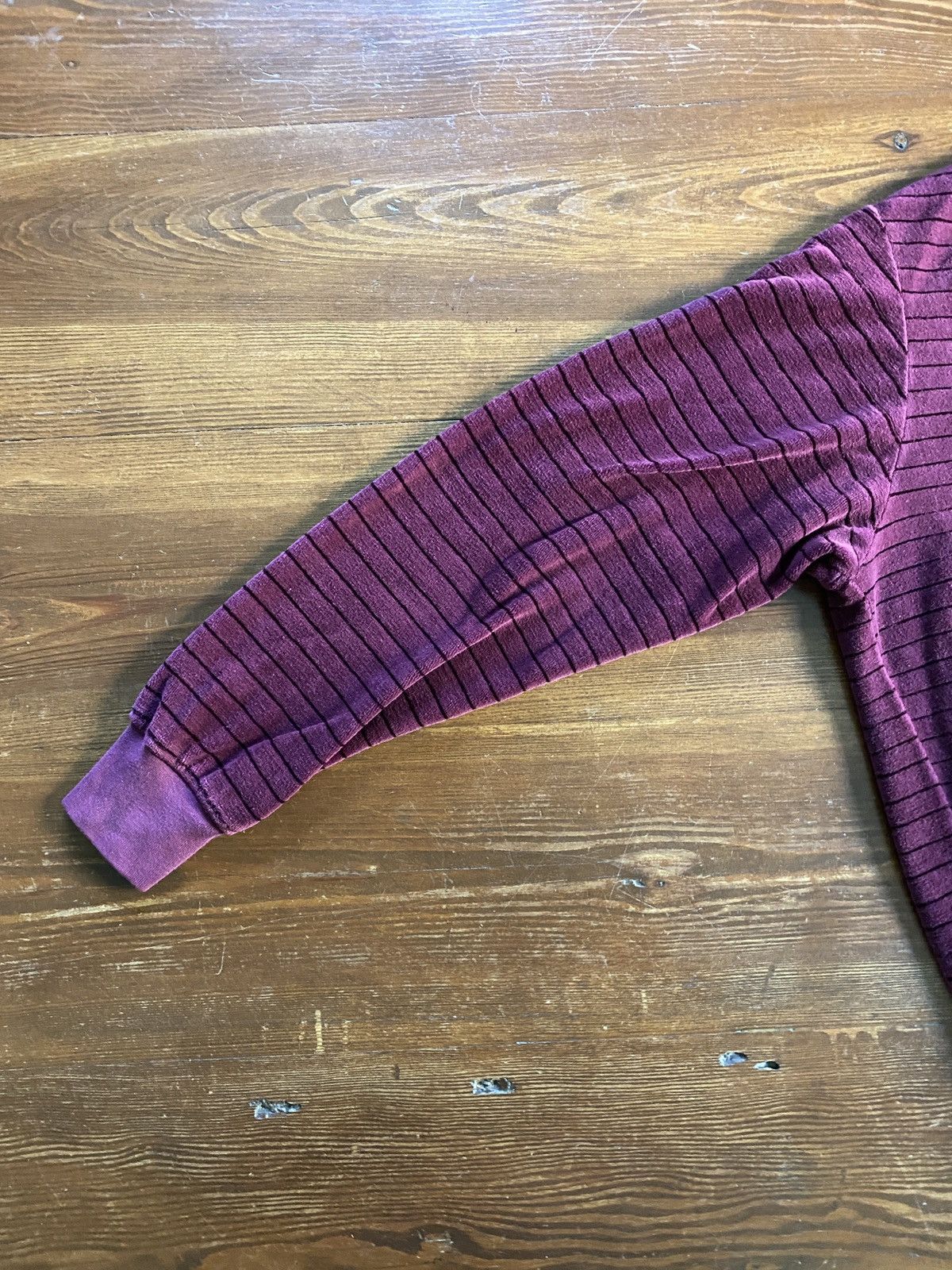 Velour Vintage 80’s Abraham & Straus Striped V Neck Long Sleeve Size US S / EU 44-46 / 1 - 7 Thumbnail