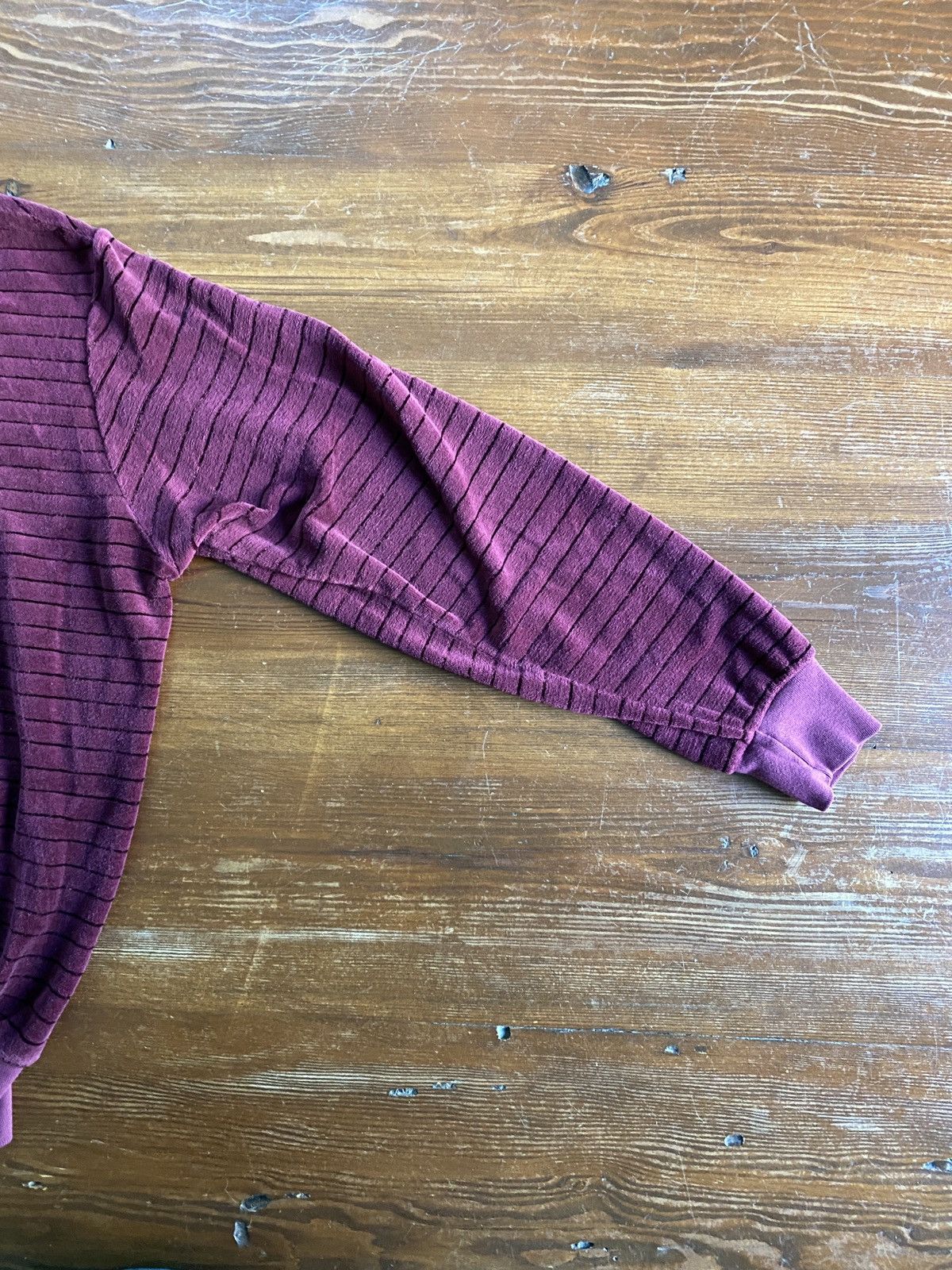 Velour Vintage 80’s Abraham & Straus Striped V Neck Long Sleeve Size US S / EU 44-46 / 1 - 10 Thumbnail