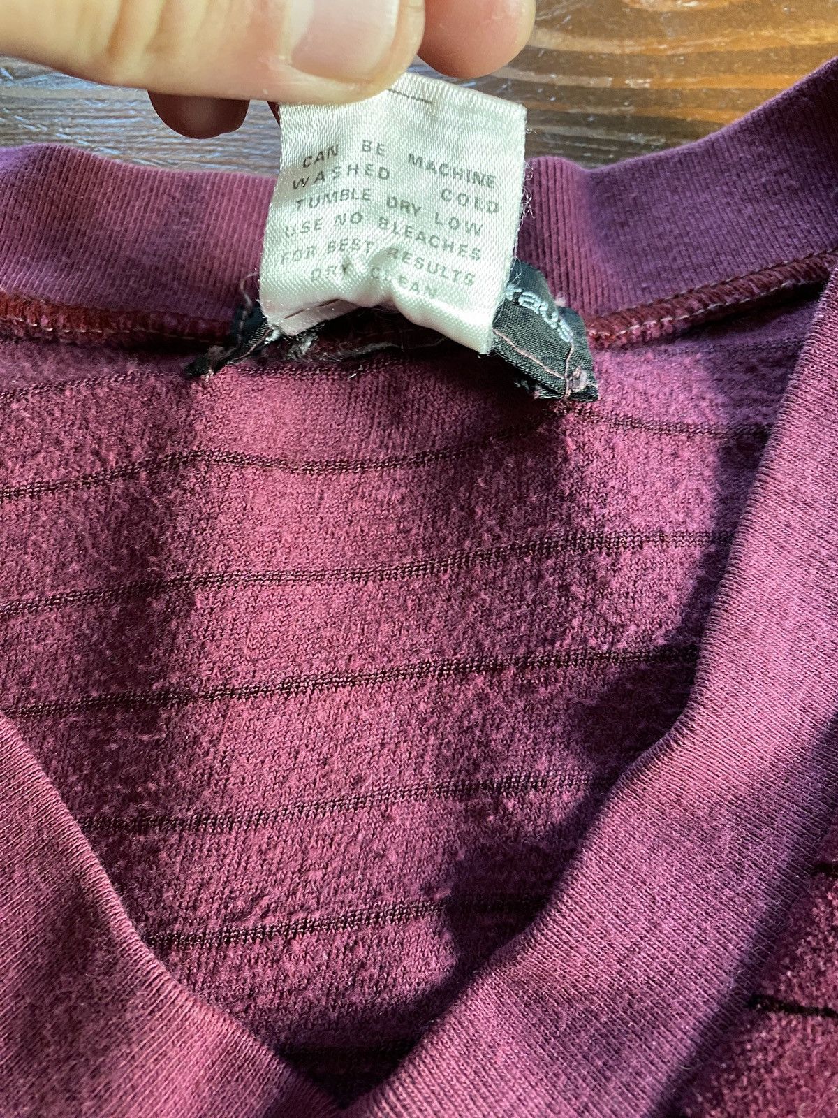 Velour Vintage 80’s Abraham & Straus Striped V Neck Long Sleeve Size US S / EU 44-46 / 1 - 5 Thumbnail