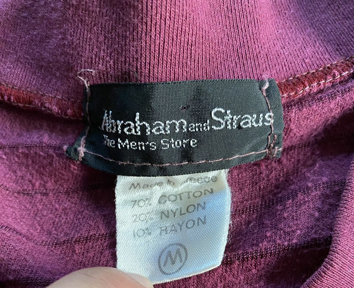 Velour Vintage 80’s Abraham & Straus Striped V Neck Long Sleeve Size US S / EU 44-46 / 1 - 4 Thumbnail