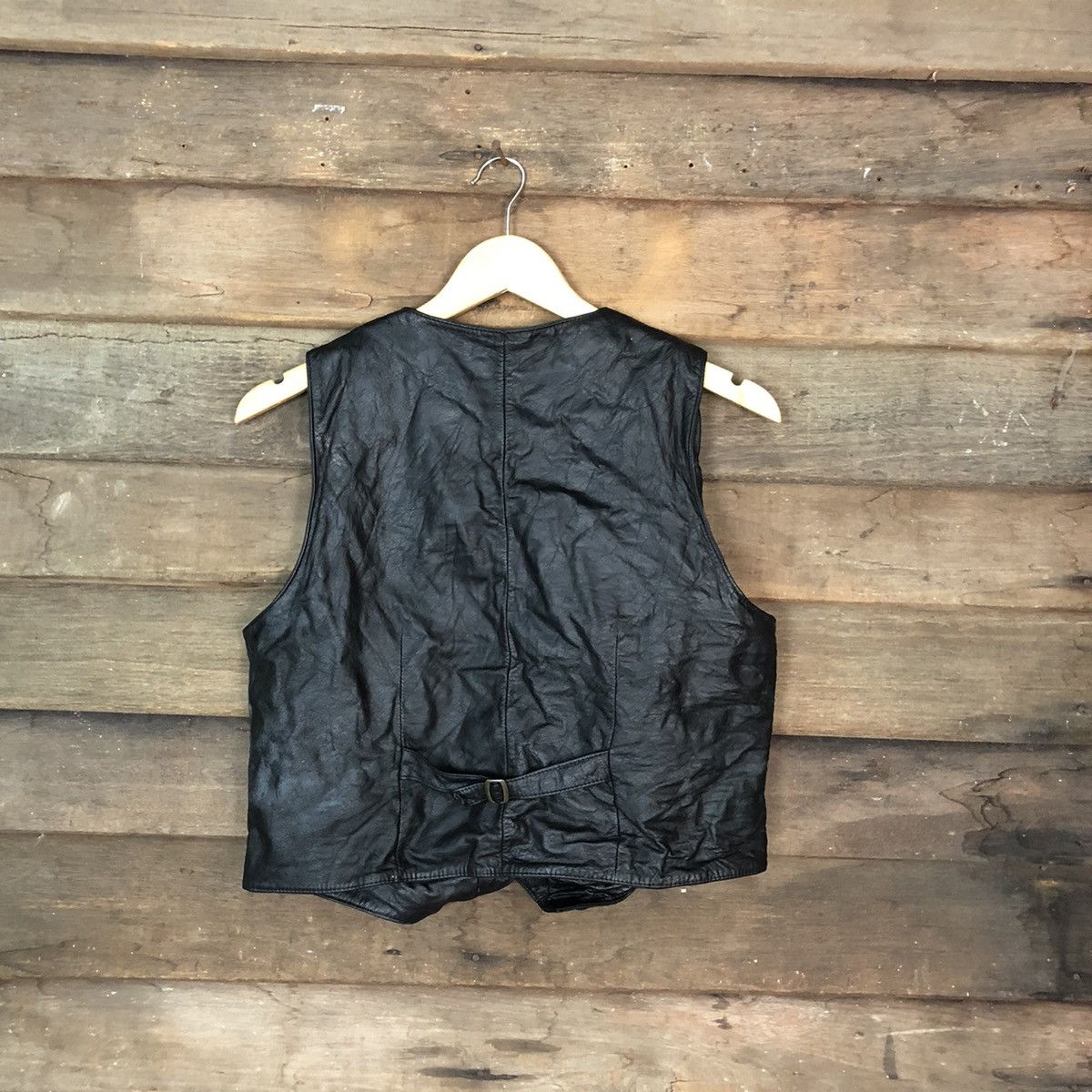 Vintage N.C.A.F Black vintage Vest Leather #7087 Size S / US 4 / IT 40 - 10 Thumbnail