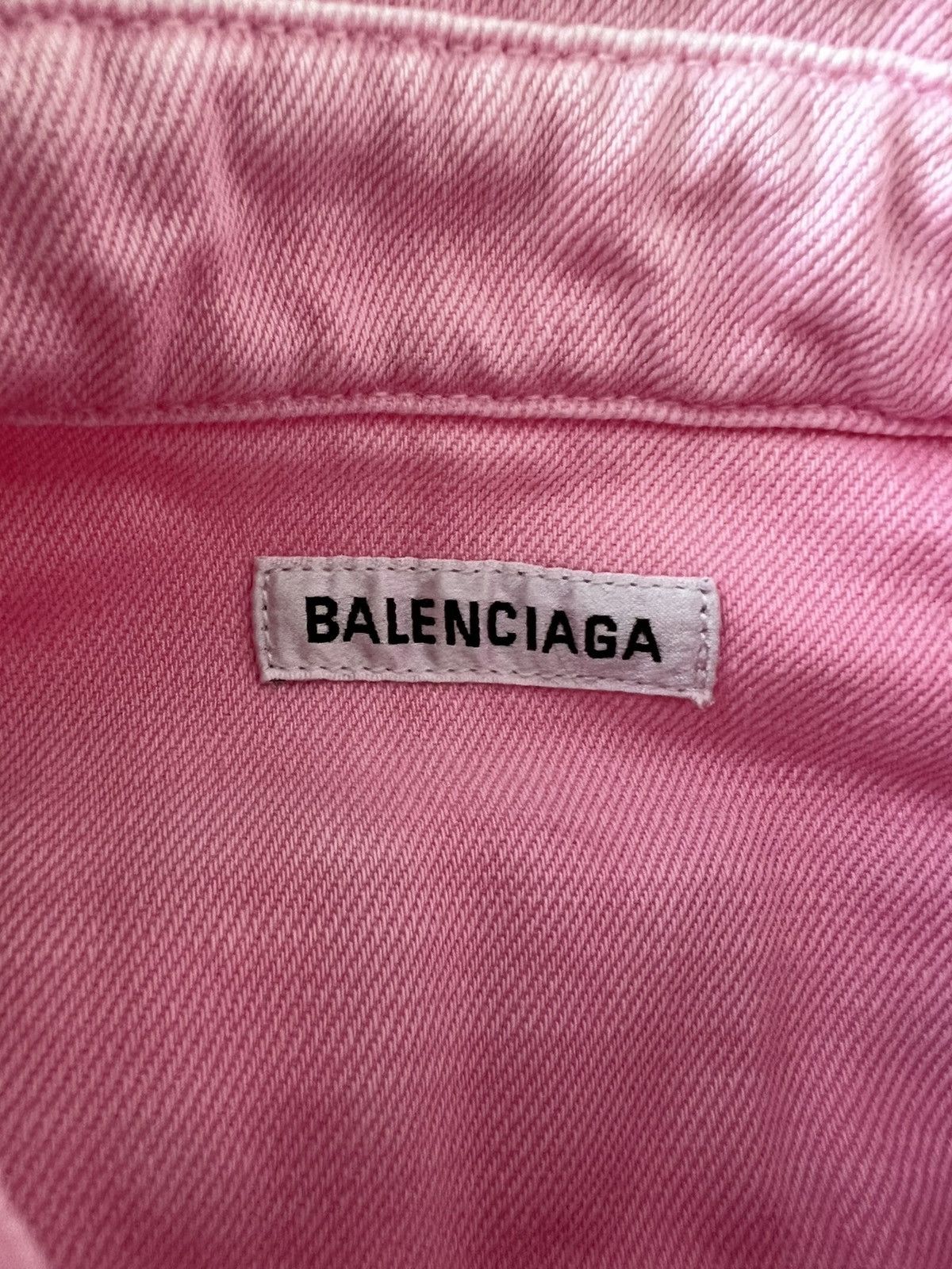 Balenciaga Balenciaga Signature Denim Logo Shirt Size US M / EU 48-50 / 2 - 8 Thumbnail
