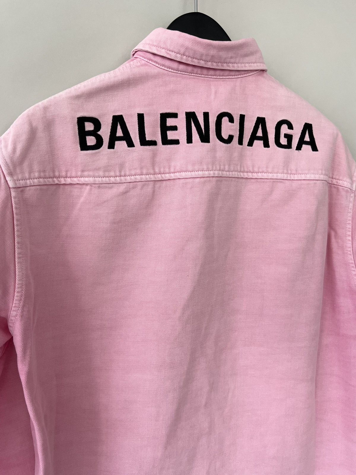 Balenciaga Balenciaga Signature Denim Logo Shirt Size US M / EU 48-50 / 2 - 3 Thumbnail