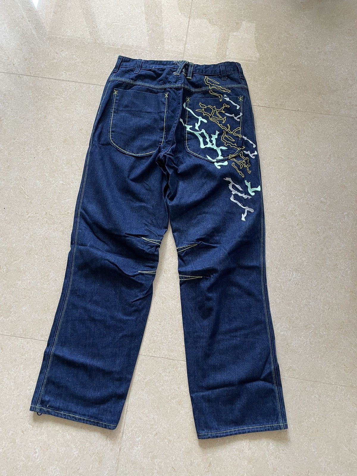 Vtg Air michael Jordan 23 newest Jumpman Baggy Denim Jeans Mens 40x32