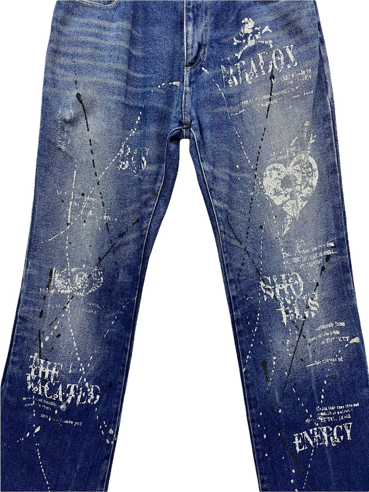 Seditionaries ☠️BERNING SHO Skull Punk Paradox Splash Distressed Denim Size US 29 - 4 Thumbnail