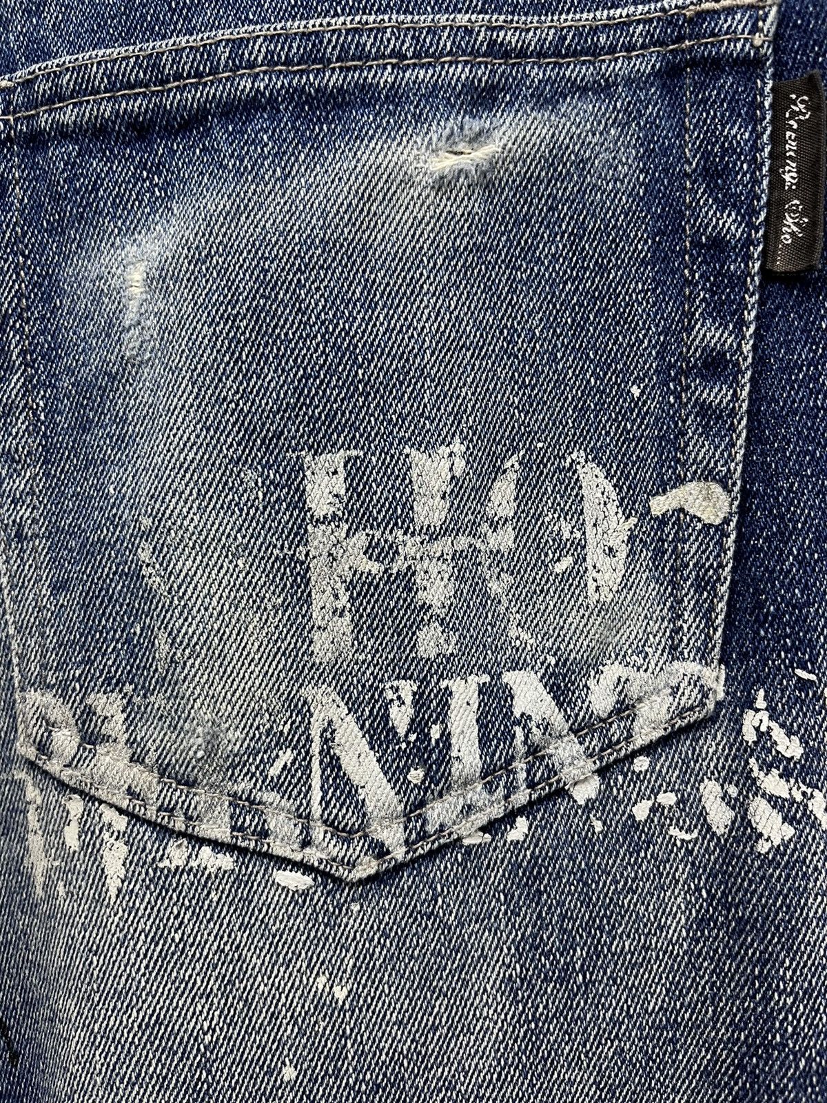 Seditionaries ☠️BERNING SHO Skull Punk Paradox Splash Distressed Denim Size US 29 - 12 Thumbnail
