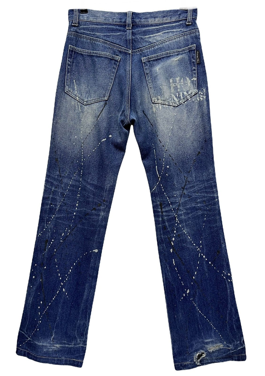 Seditionaries ☠️BERNING SHO Skull Punk Paradox Splash Distressed Denim Size US 29 - 11 Thumbnail