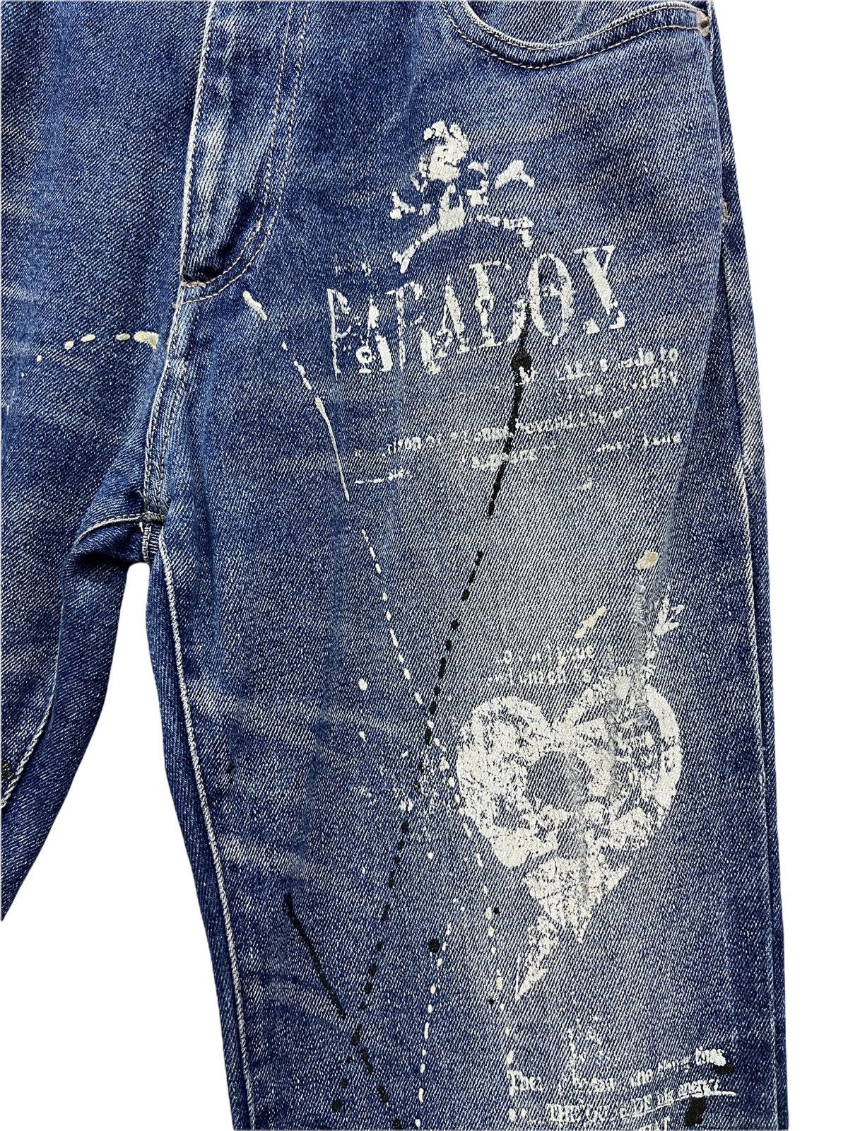 Seditionaries ☠️BERNING SHO Skull Punk Paradox Splash Distressed Denim Size US 29 - 2 Thumbnail