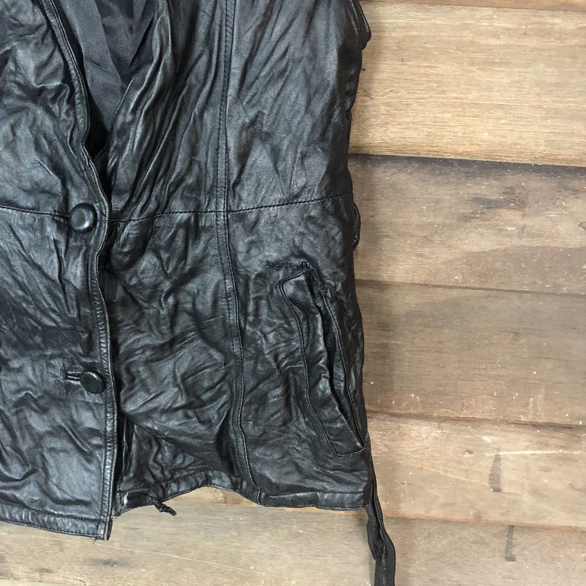 Japanese Brand Kum Kang vintage Black Vest Leather #7090 Size US S / EU 44-46 / 1 - 5 Thumbnail