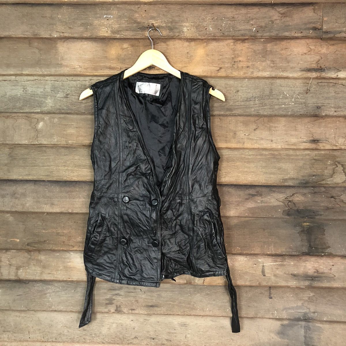 Japanese Brand Kum Kang vintage Black Vest Leather #7090 Size US S / EU 44-46 / 1 - 1 Thumbnail