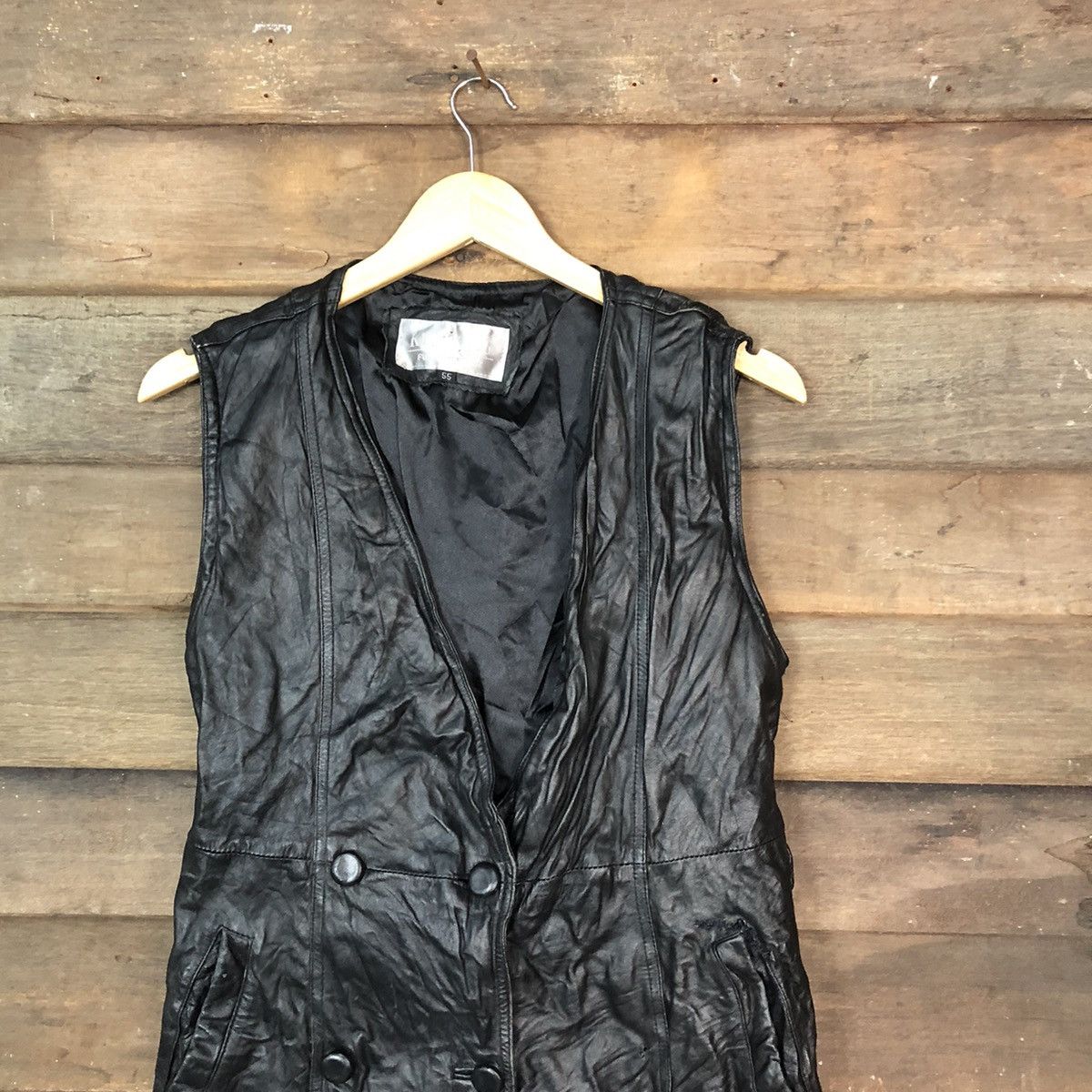 Japanese Brand Kum Kang vintage Black Vest Leather #7090 Size US S / EU 44-46 / 1 - 2 Thumbnail