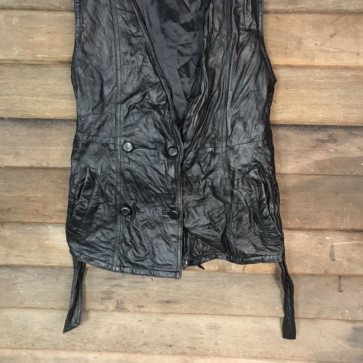 Japanese Brand Kum Kang vintage Black Vest Leather #7090 Size US S / EU 44-46 / 1 - 3 Thumbnail