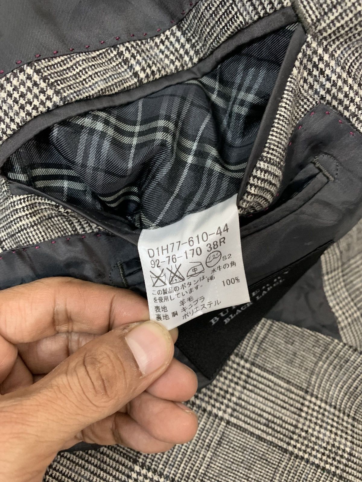 Burberry Burberry Black Label Plaid Blazer Size 38R - 7 Thumbnail