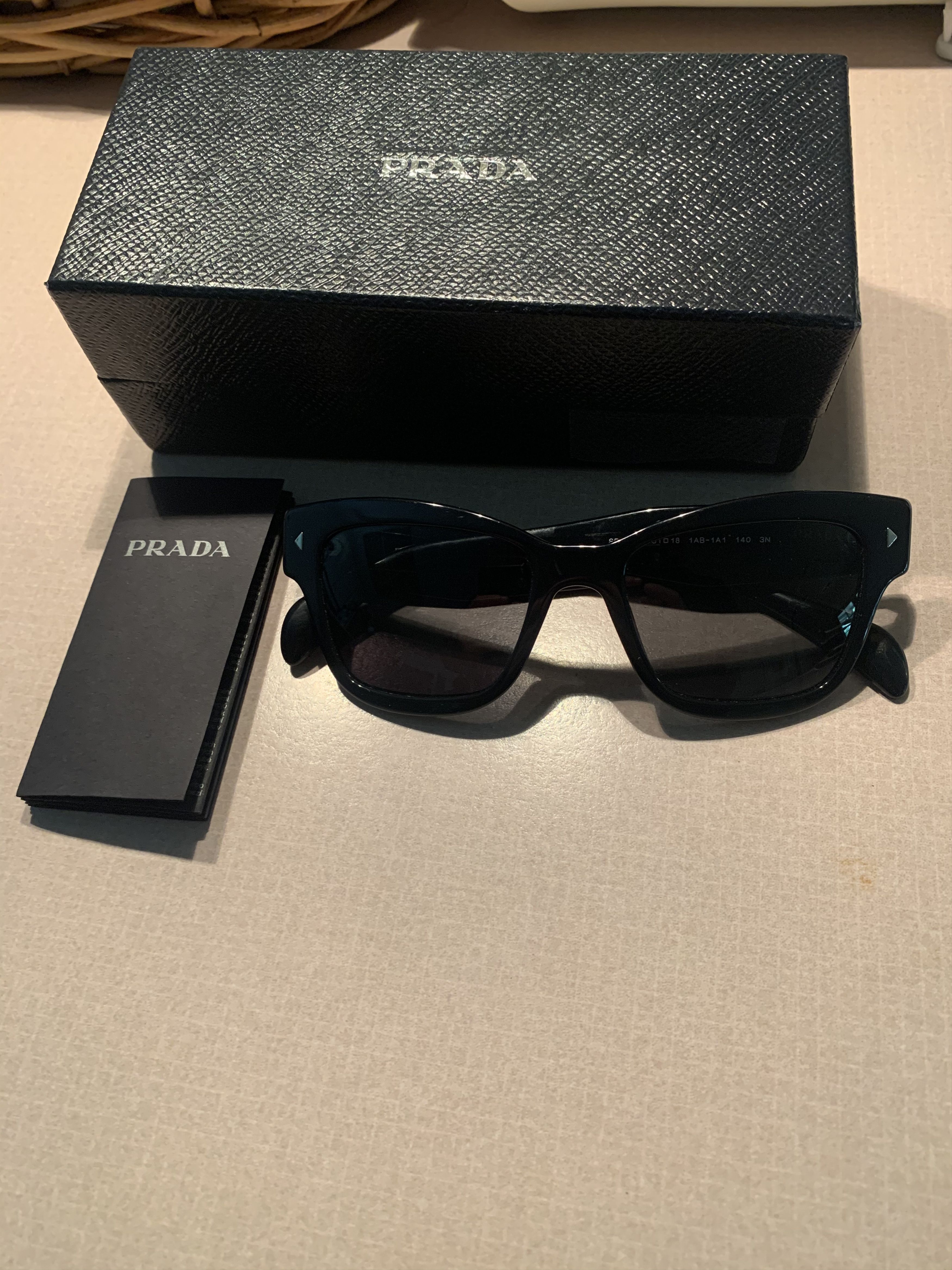 Designer × Prada × Vintage RARE* Vintage Prada Italian Made Iridescent Logo Sunglasses Size ONE SIZE - 1 Thumbnail
