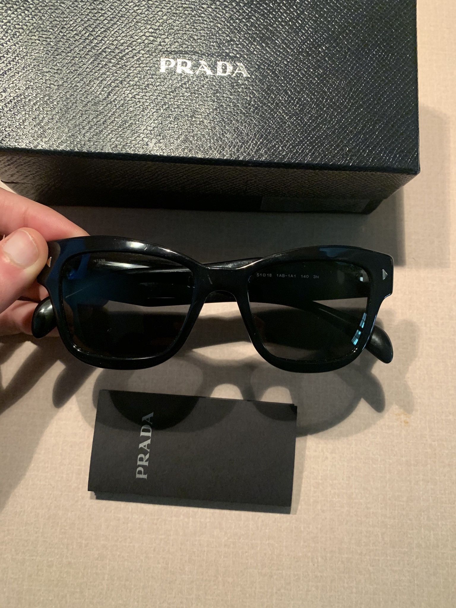 Designer × Prada × Vintage RARE* Vintage Prada Italian Made Iridescent Logo Sunglasses Size ONE SIZE - 2 Thumbnail