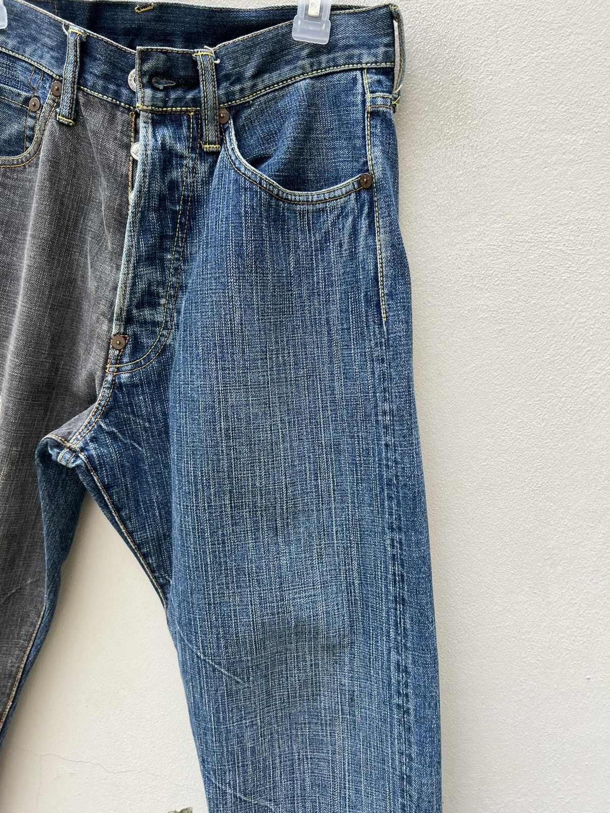 Evisu Vintage Evisu Genes Paris Two Faces Denim Selvedge Jeans Size US 30 / EU 46 - 13 Thumbnail