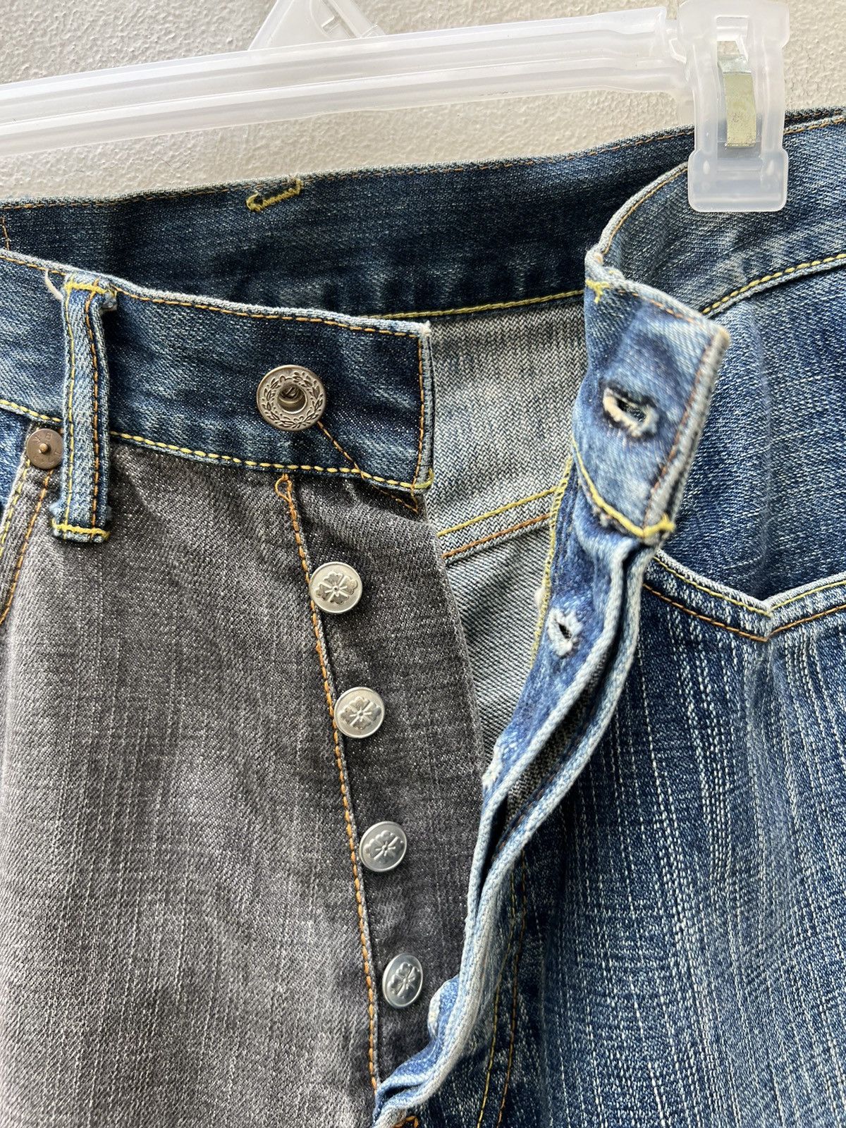 Evisu Vintage Evisu Genes Paris Two Faces Denim Selvedge Jeans Size US 30 / EU 46 - 8 Thumbnail